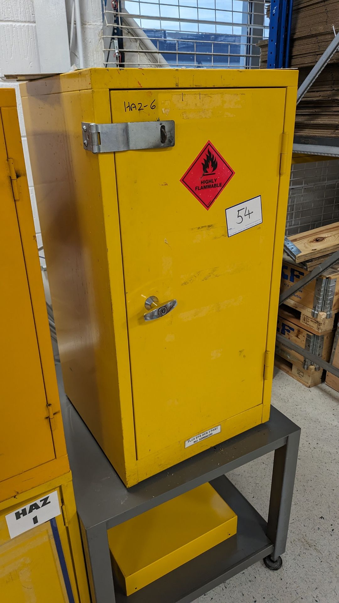 Hazmat Cabinet as lotted