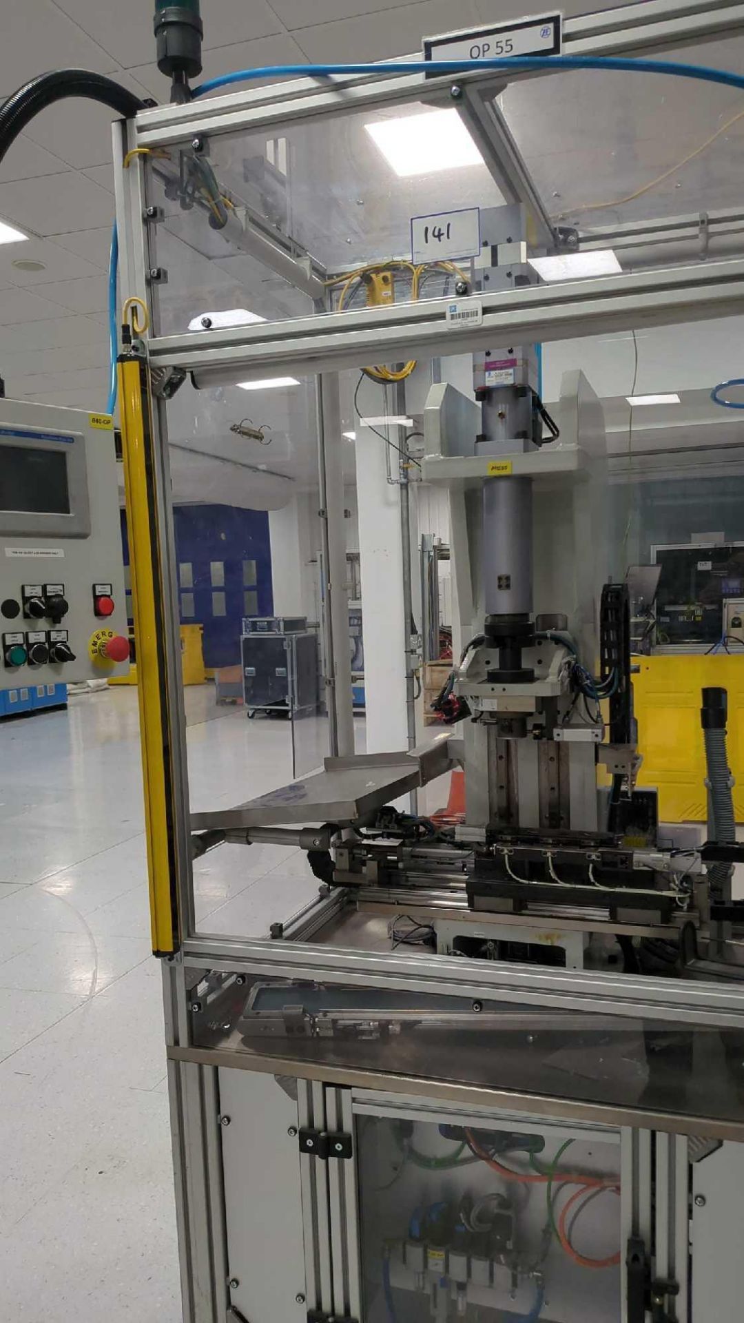 Rotor assembly cellMagnet robot insertion, press, glue dispense and cure Keyence Laser marking