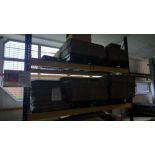 Quantity cardboard boxes on racking (racking excluded)