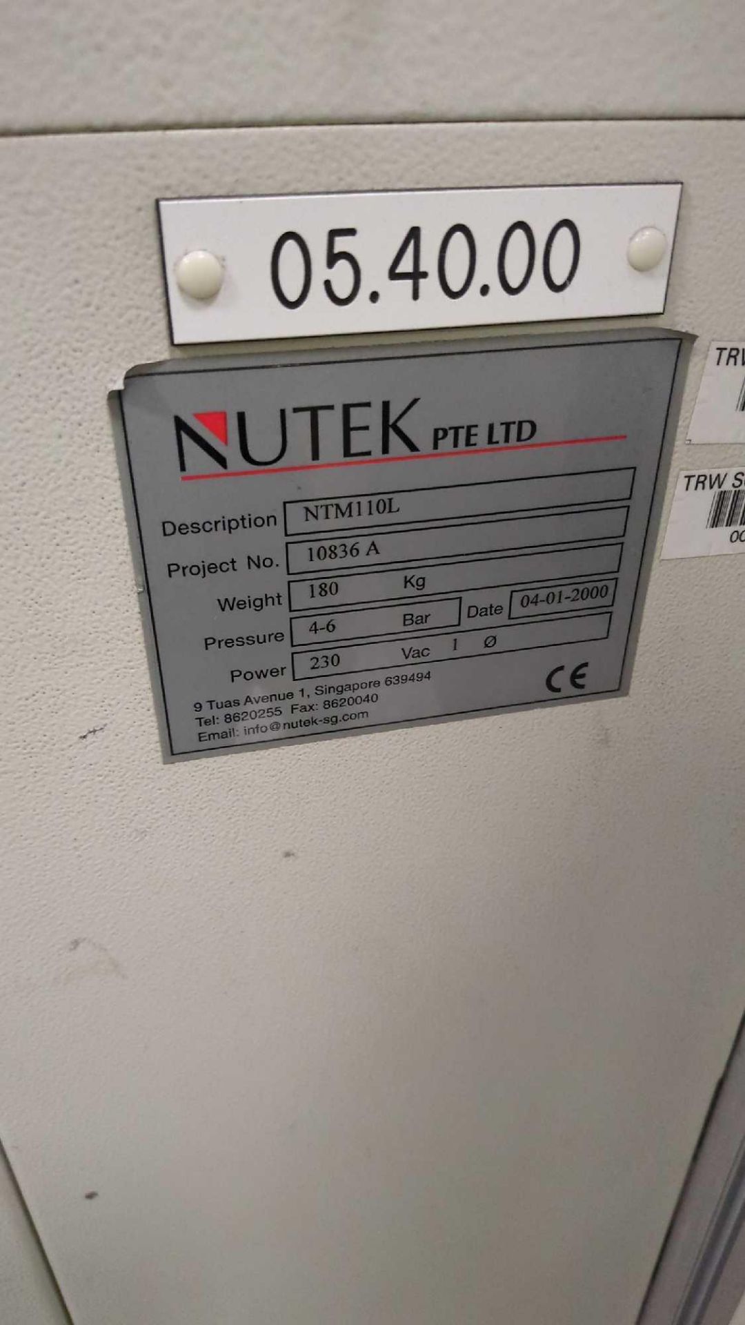 Nutek, NTM110L, Magazine Board Unloader - Image 2 of 5