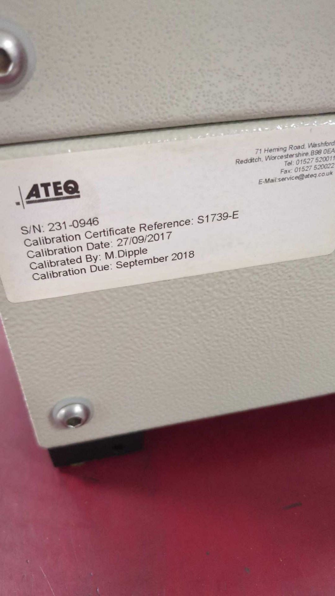 ATEQ F-Class compact air/air leak detector - Bild 2 aus 2