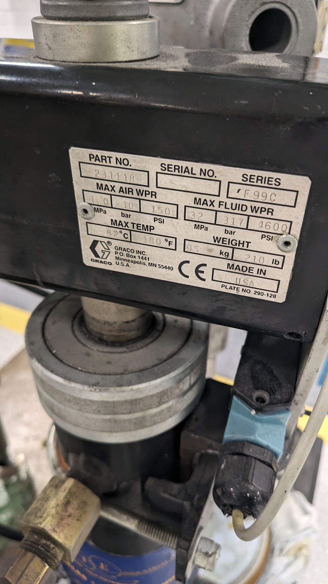 Graco President air powered pump model: 222-772 - Image 2 of 2