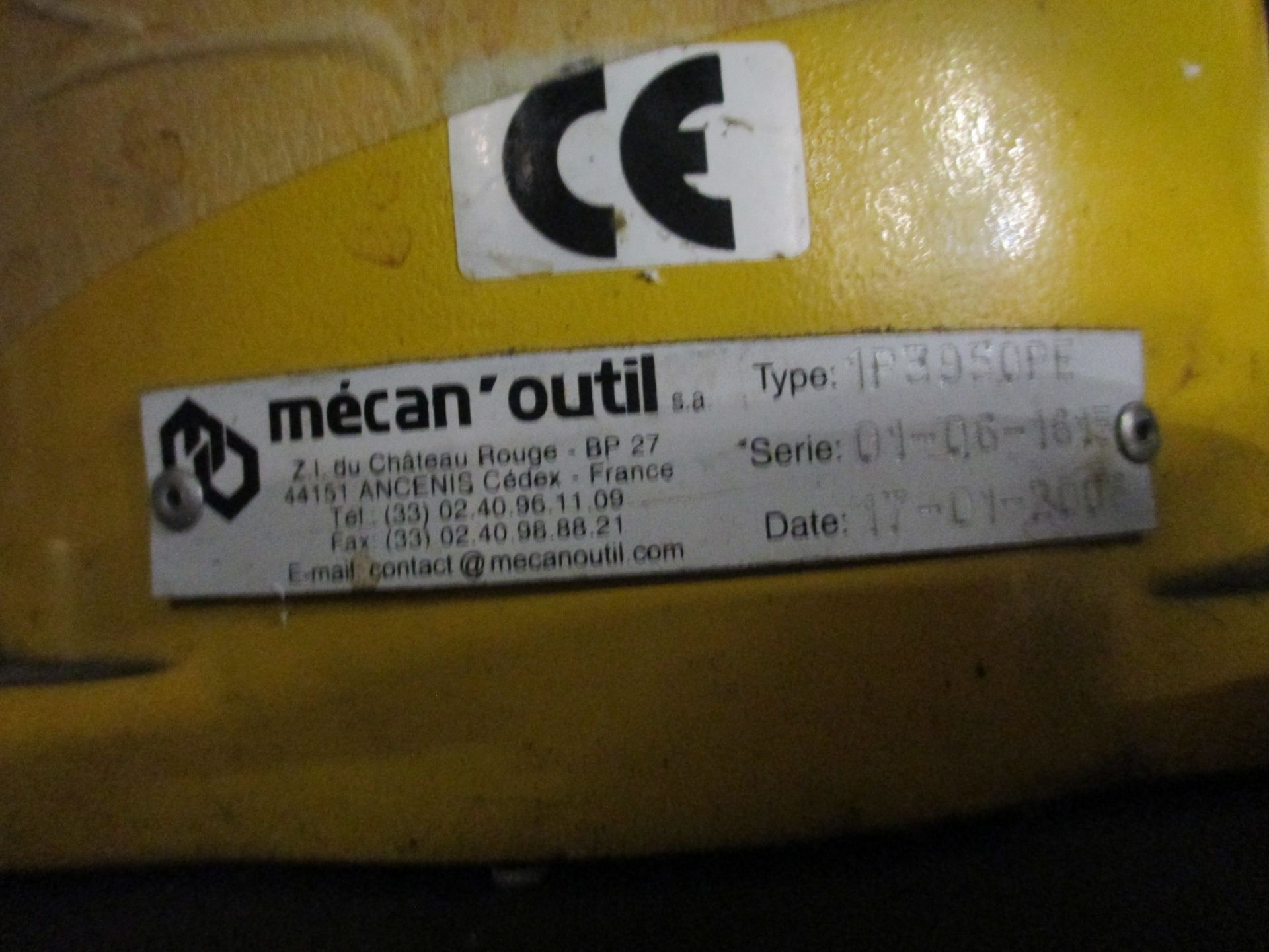 1: Mecan Outill, IP3950PE, Pedal-Operated Punch, Serial Number: 01-06-1615, Year of Manufacture: 200 - Image 2 of 2