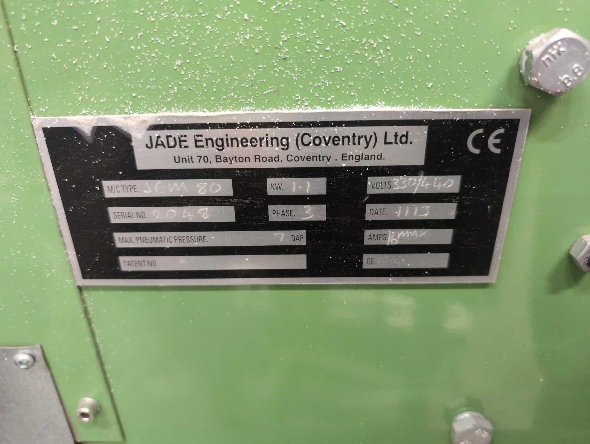 1: Jade , Jem 80, End Mil , Serial Number: 2048, Year of Manufacture: 2013 - Image 3 of 4