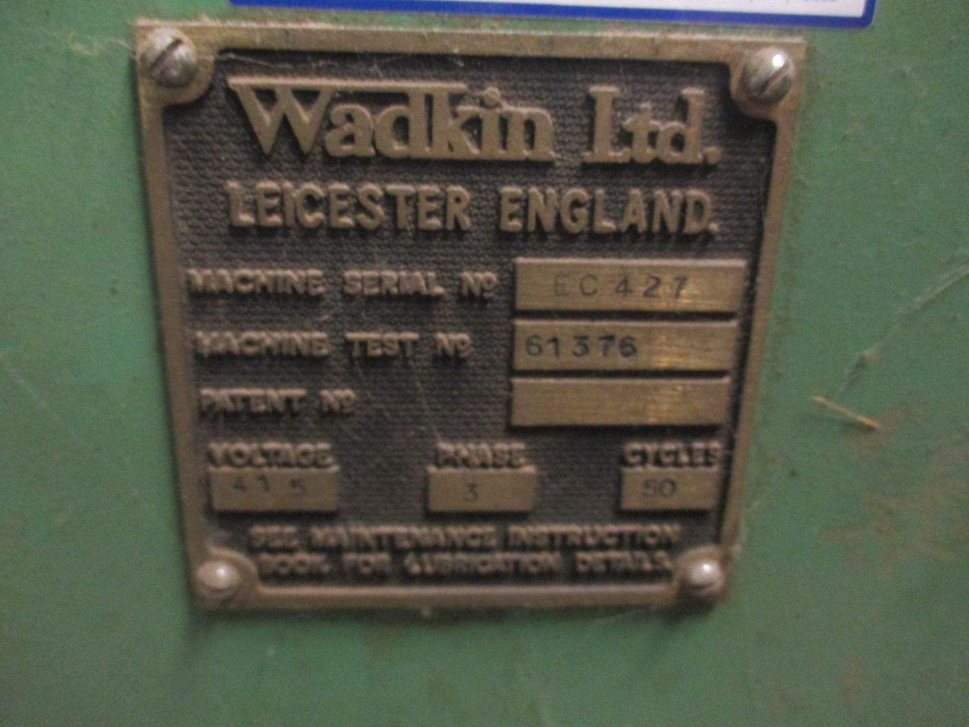 1: Wadkin, Tenoning Machine Compelte With DCE Dust Extraction, Serial Number: EC427 - Image 3 of 5