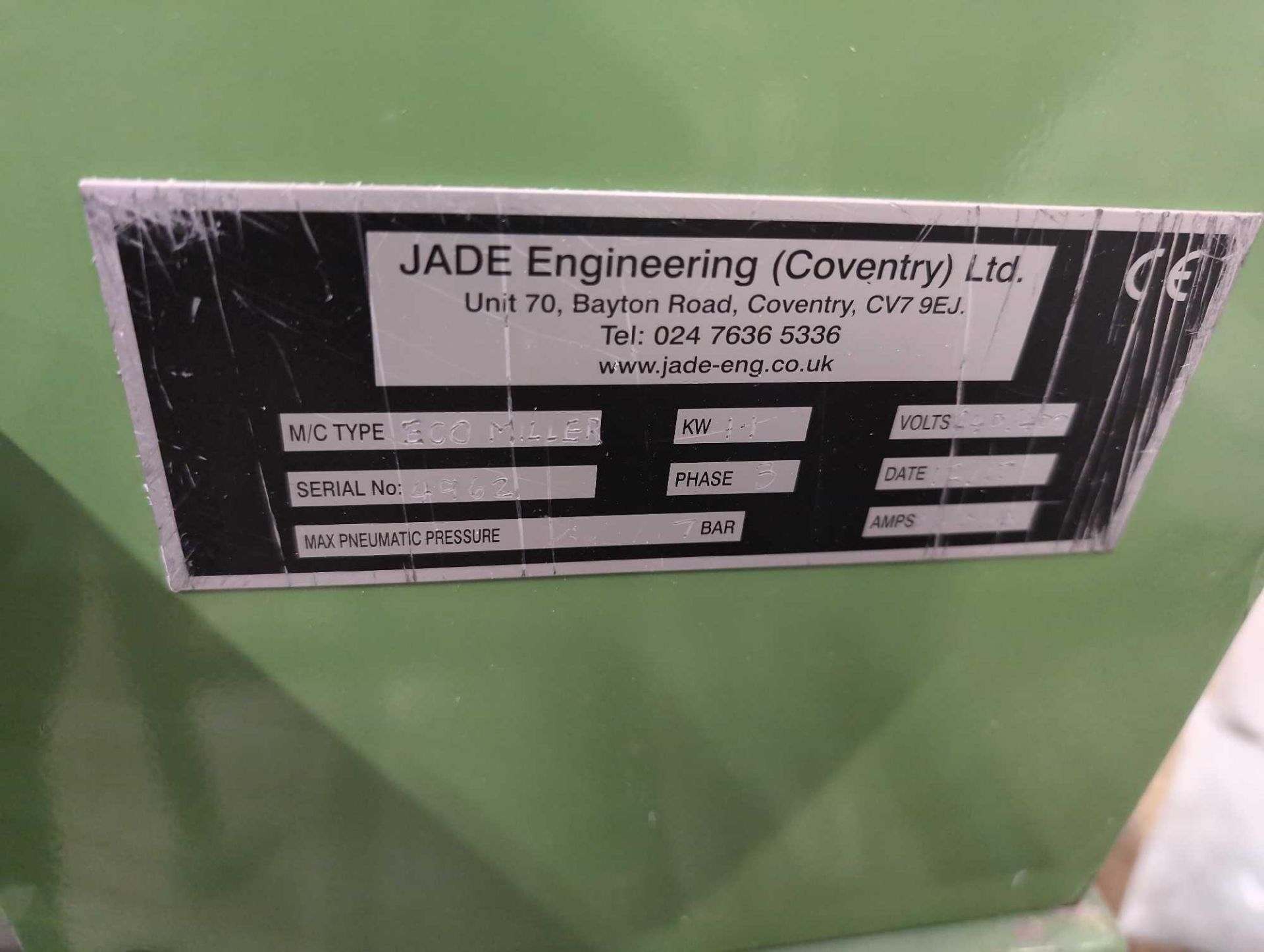 1: Jade, Eco Mill, Serial Number: 4962, Year of Manufacture: 2017 - Image 3 of 3