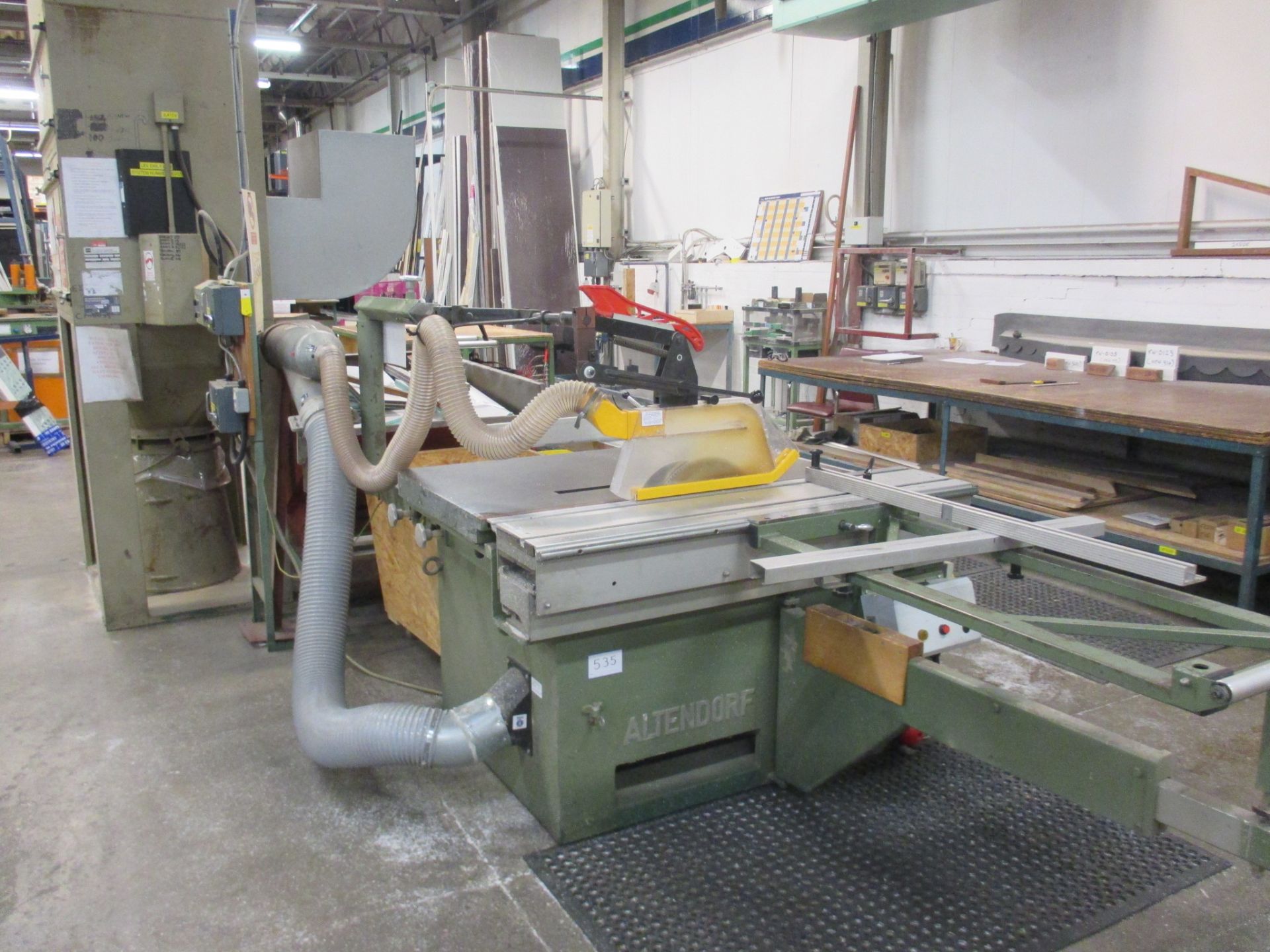 1: Altendorf, Sliding Table Saw With Extraction Unit , Serial Number: 85-12-132