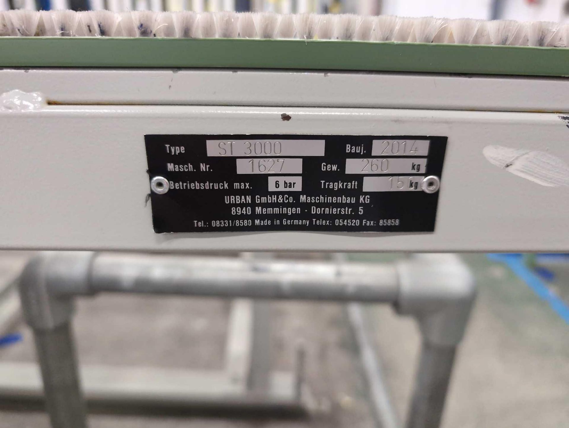 1: Urban, ST3000, Glazing Table, Serial Number: 11627, Year of Manufacture: 2014 - Image 2 of 3