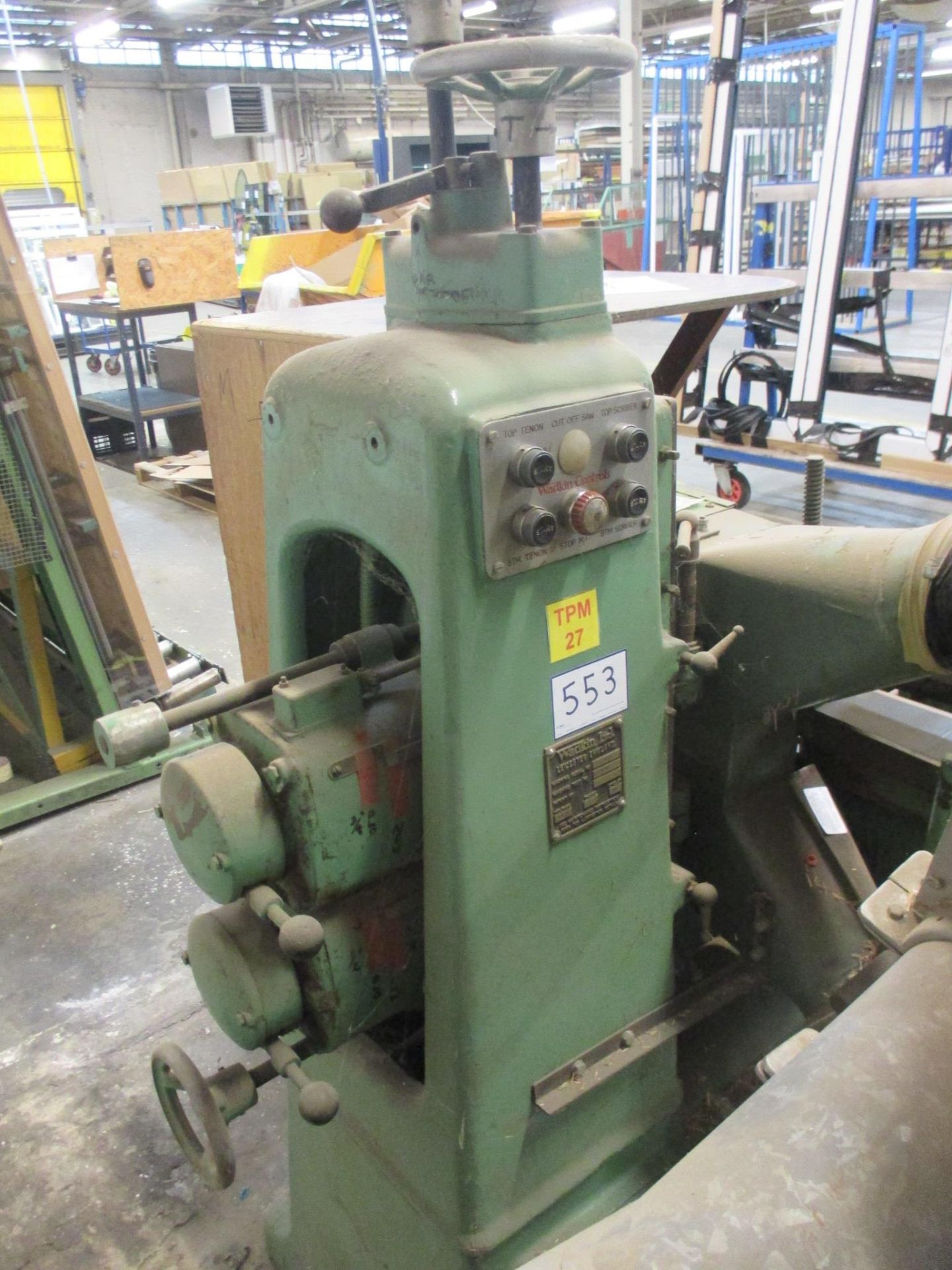 1: Wadkin, Tenoning Machine Compelte With DCE Dust Extraction, Serial Number: EC427 - Image 2 of 5