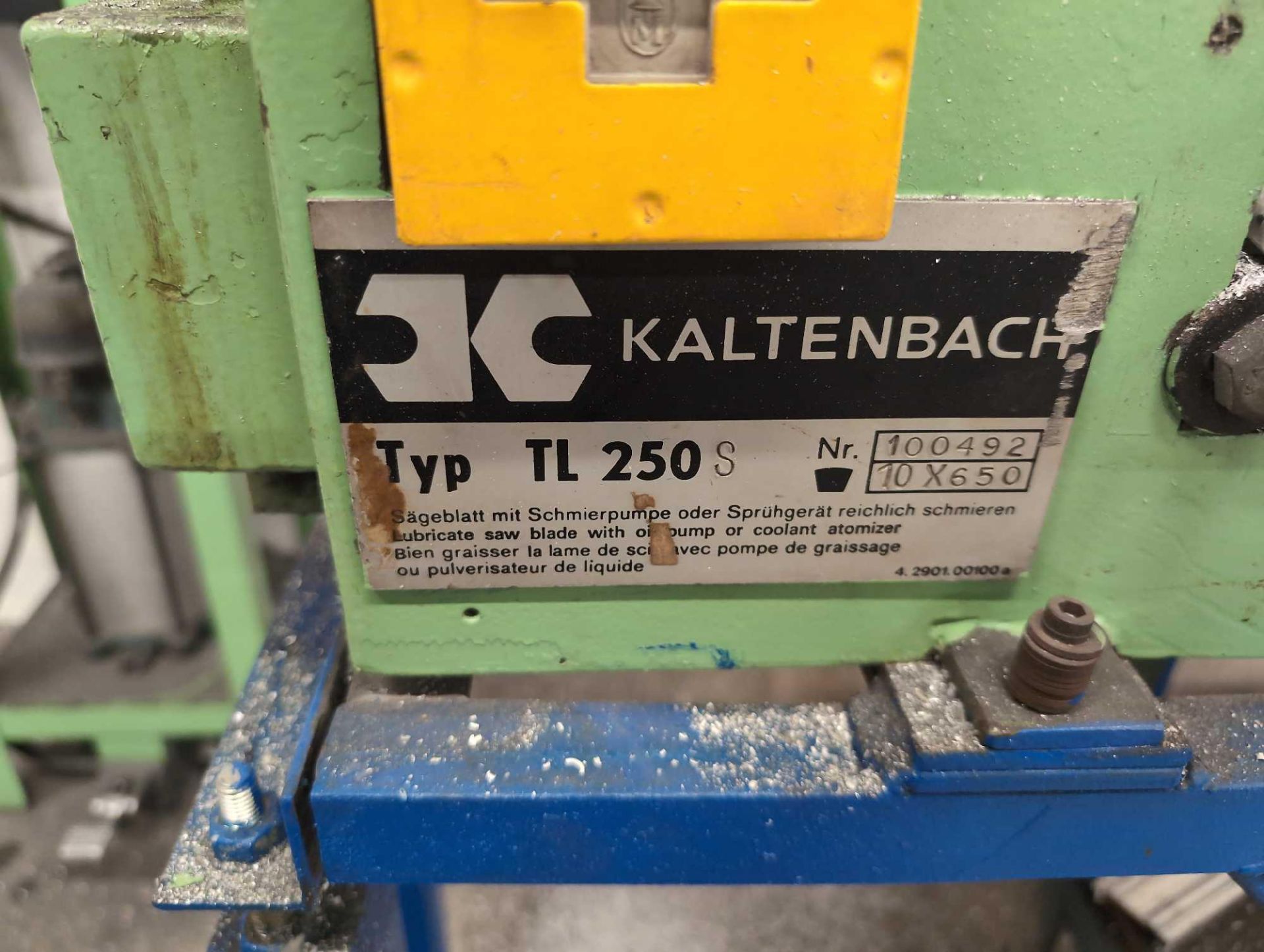 1: Kaltenbach, TL2505, Chop Saw, Serial Number: 100492 - Image 3 of 4