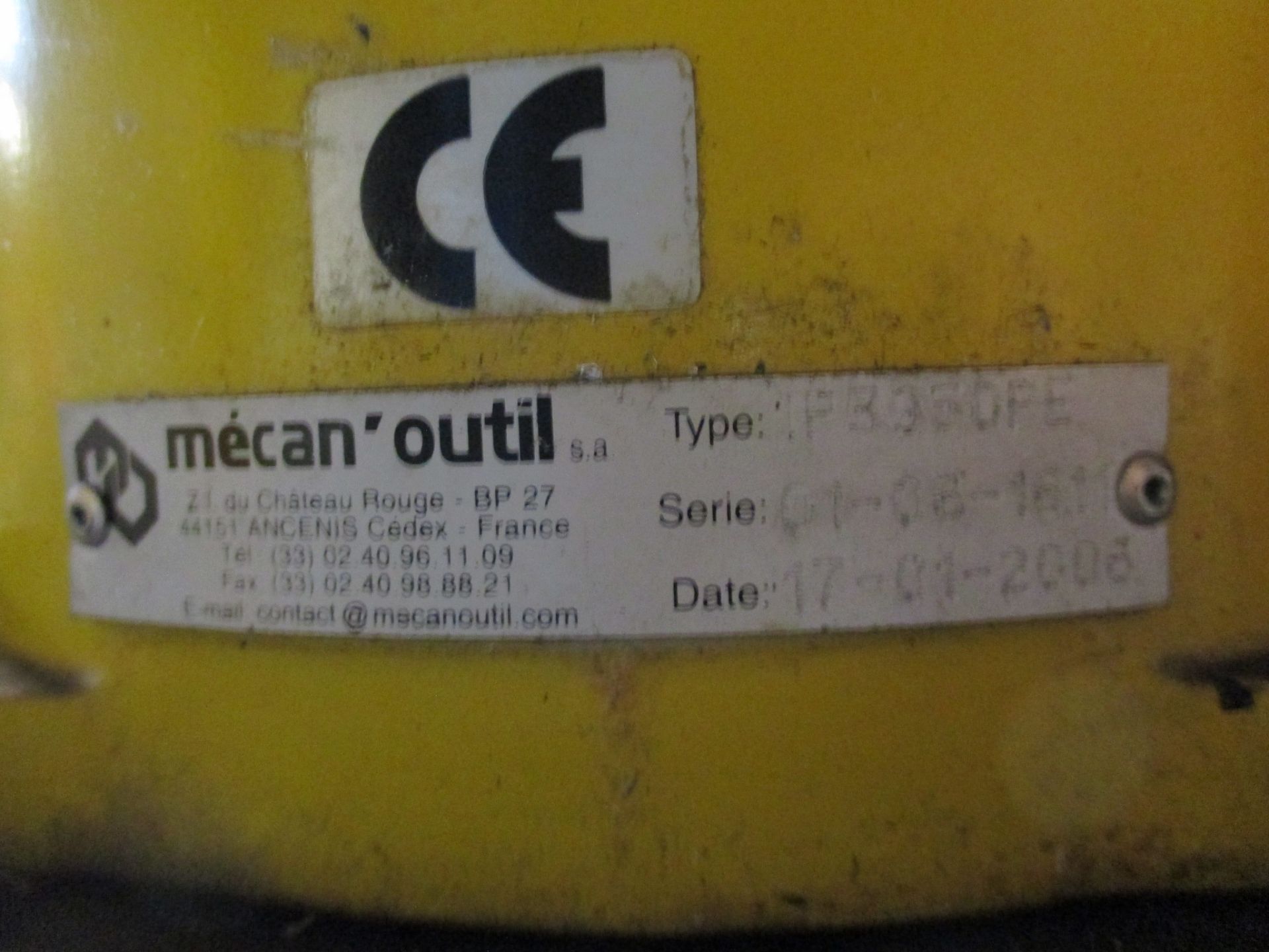 1: Mecan Outill, F395OPE, Pedal-Operated Punch, Serial Number: 01-06-1611, Year of Manufacture: 2006 - Image 2 of 3