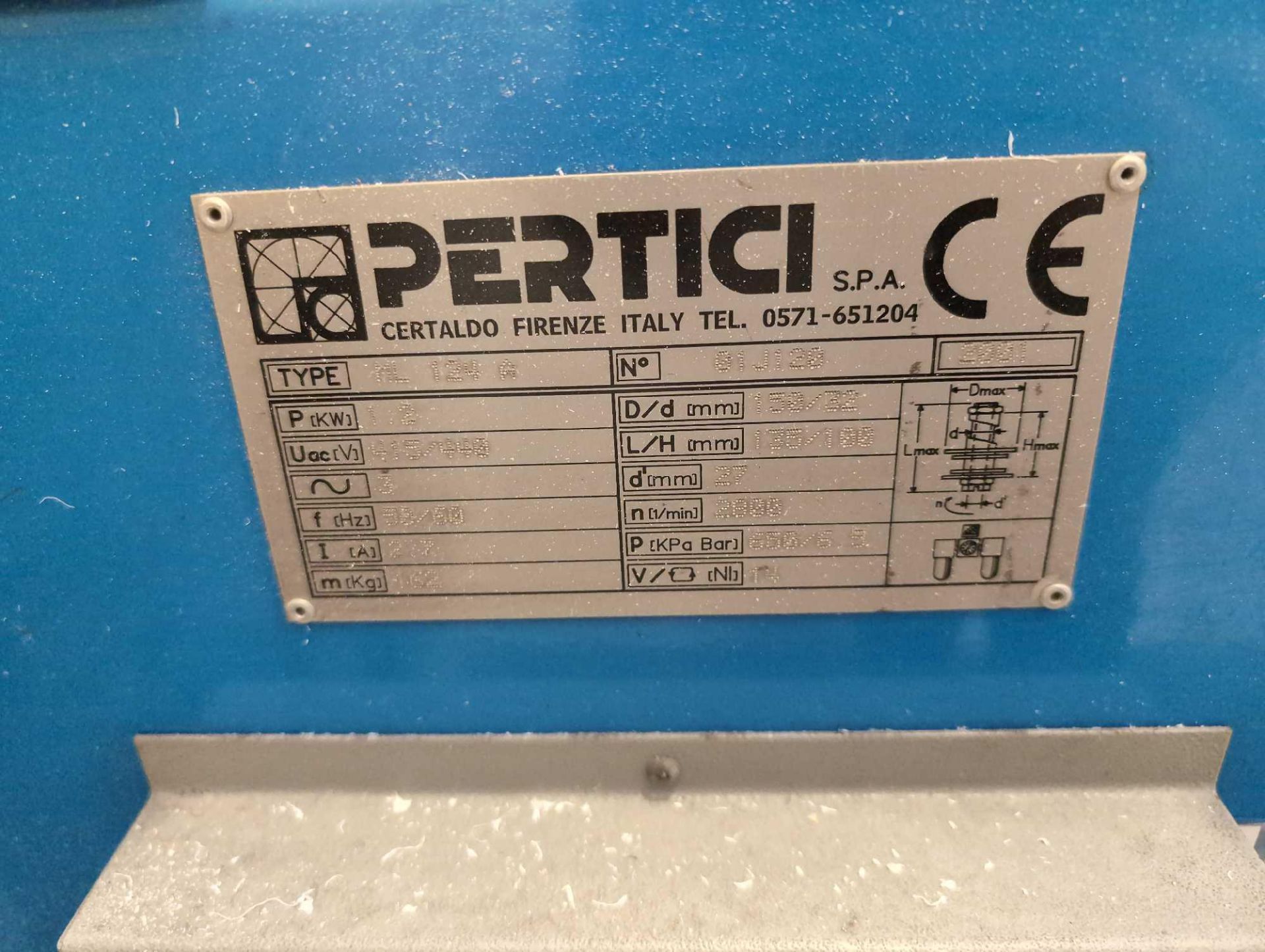 1: Pertici, MC 124 A, Extrasion Router, Serial Number: 01J120, Year of Manufacture: 2001 - Image 3 of 4