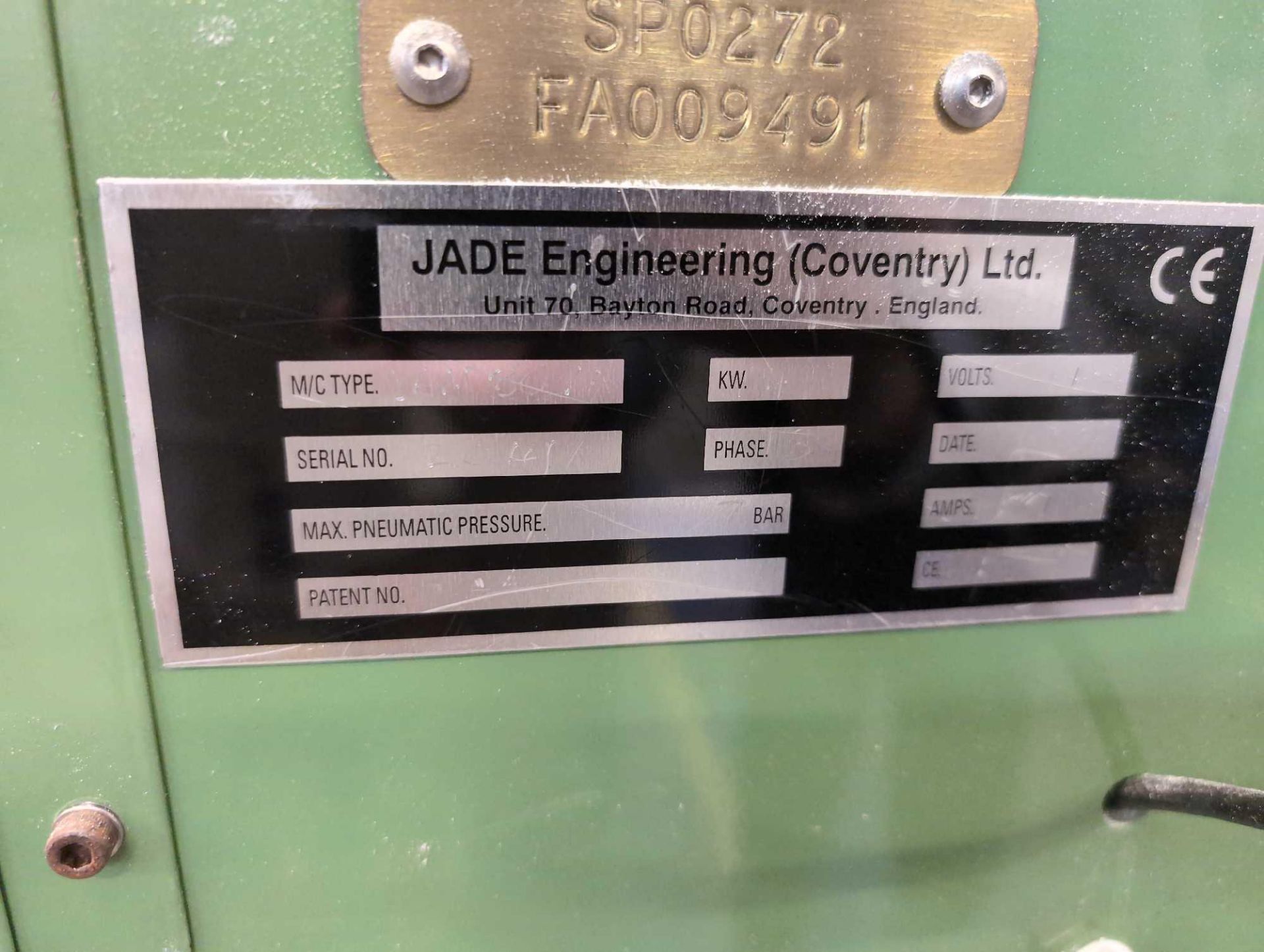 1: Jade Engineering, JEM 80VA, End Miller, Serial Number: 2041, Year of Manufacture: 2013 - Bild 2 aus 3