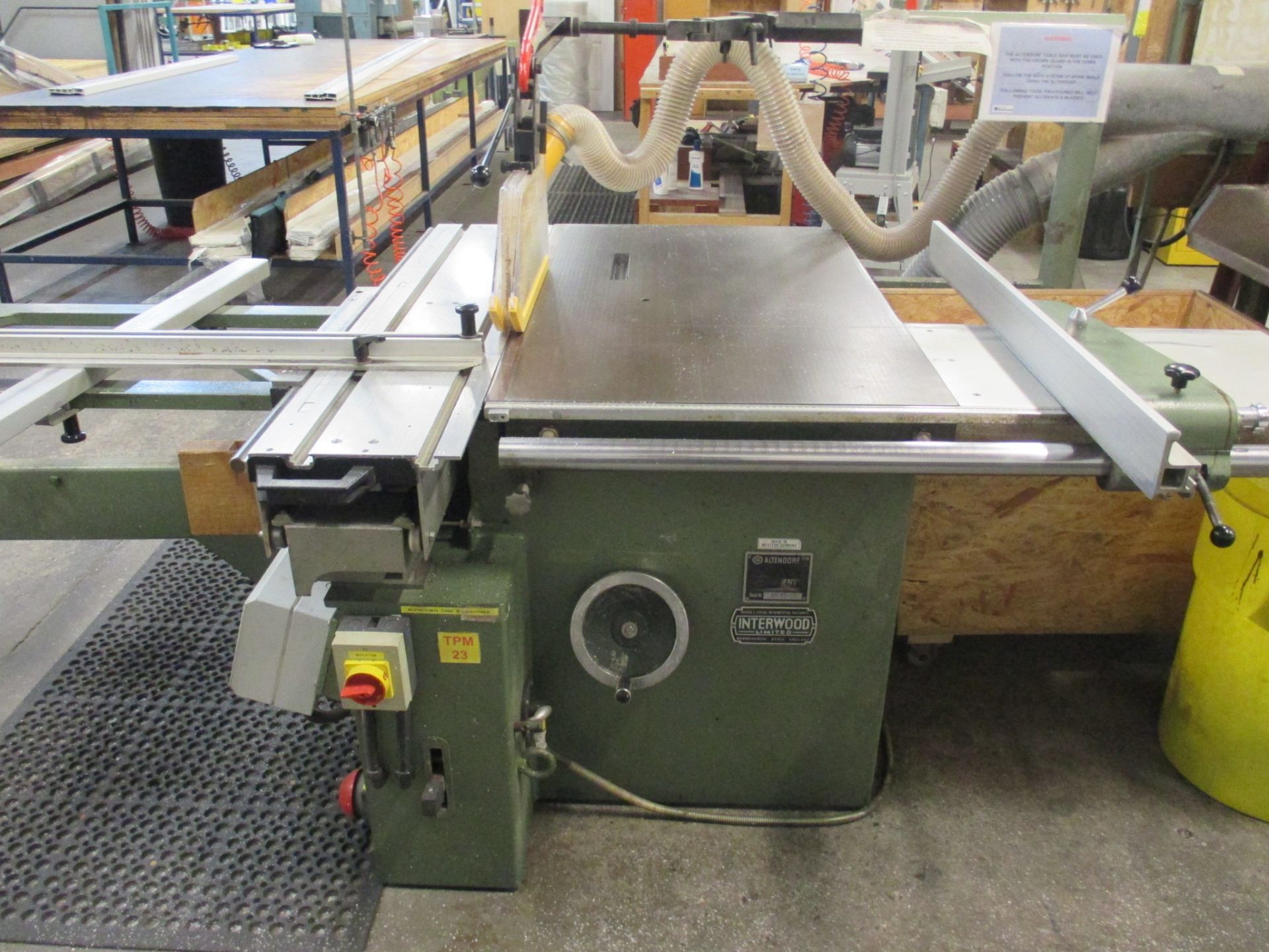 1: Altendorf, Sliding Table Saw With Extraction Unit , Serial Number: 85-12-132 - Image 2 of 5