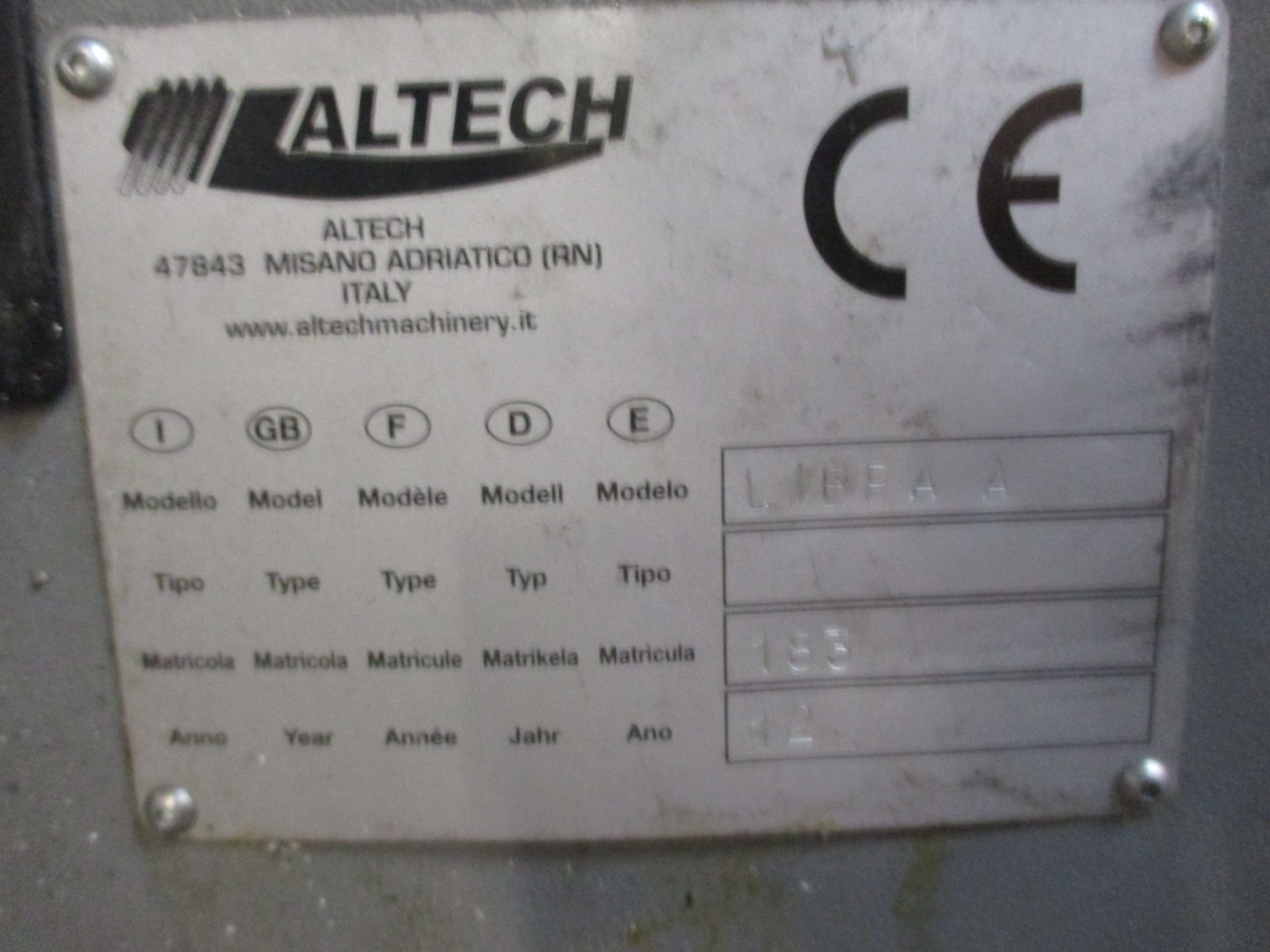 1: Altech Libra, End Milling Machine With Swarf Extraction, Serial Number: 183, Year of Manufacture: - Image 3 of 5