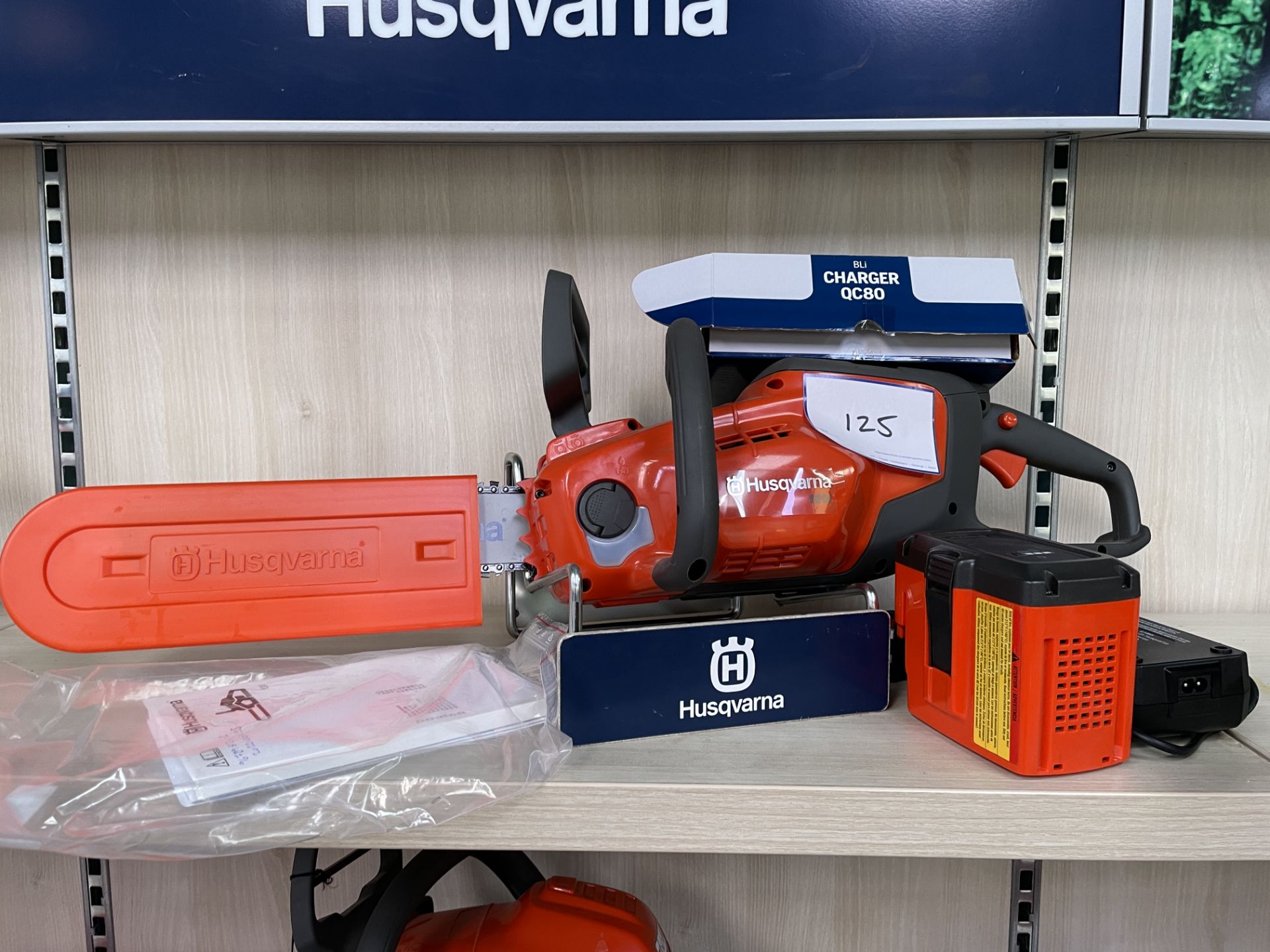 1: Husqvarna 120i, Chainsaw with Battery & Charger. Serial Number: 20222100723. Year of Manufacture