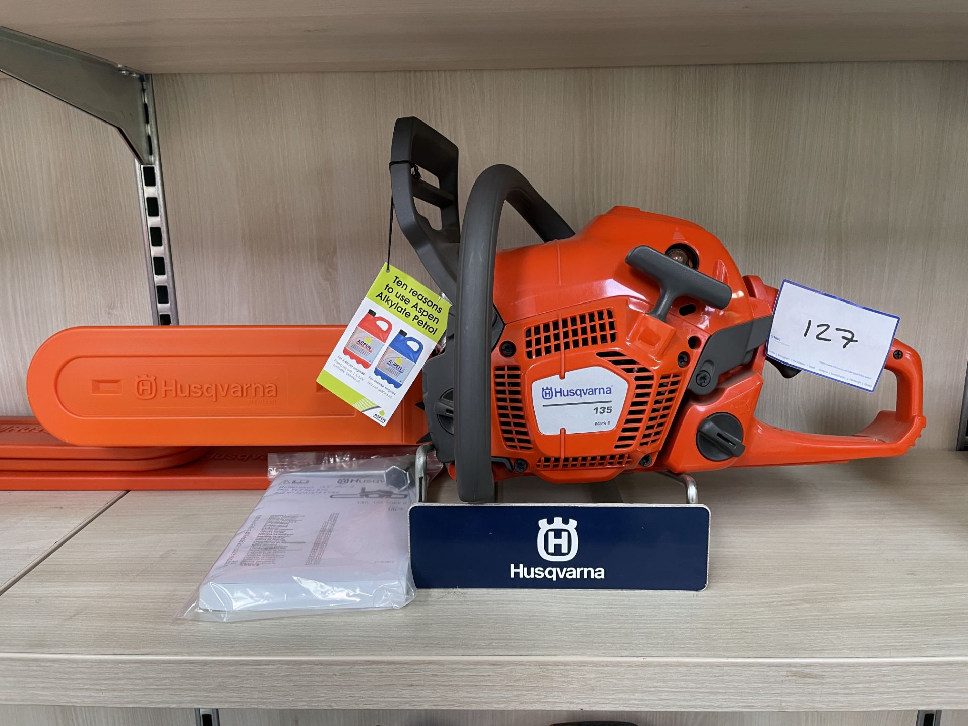 1: Husqvarna 135 MARK II, Petrol Chainsaw. Serial Number: MPWES.0384CY