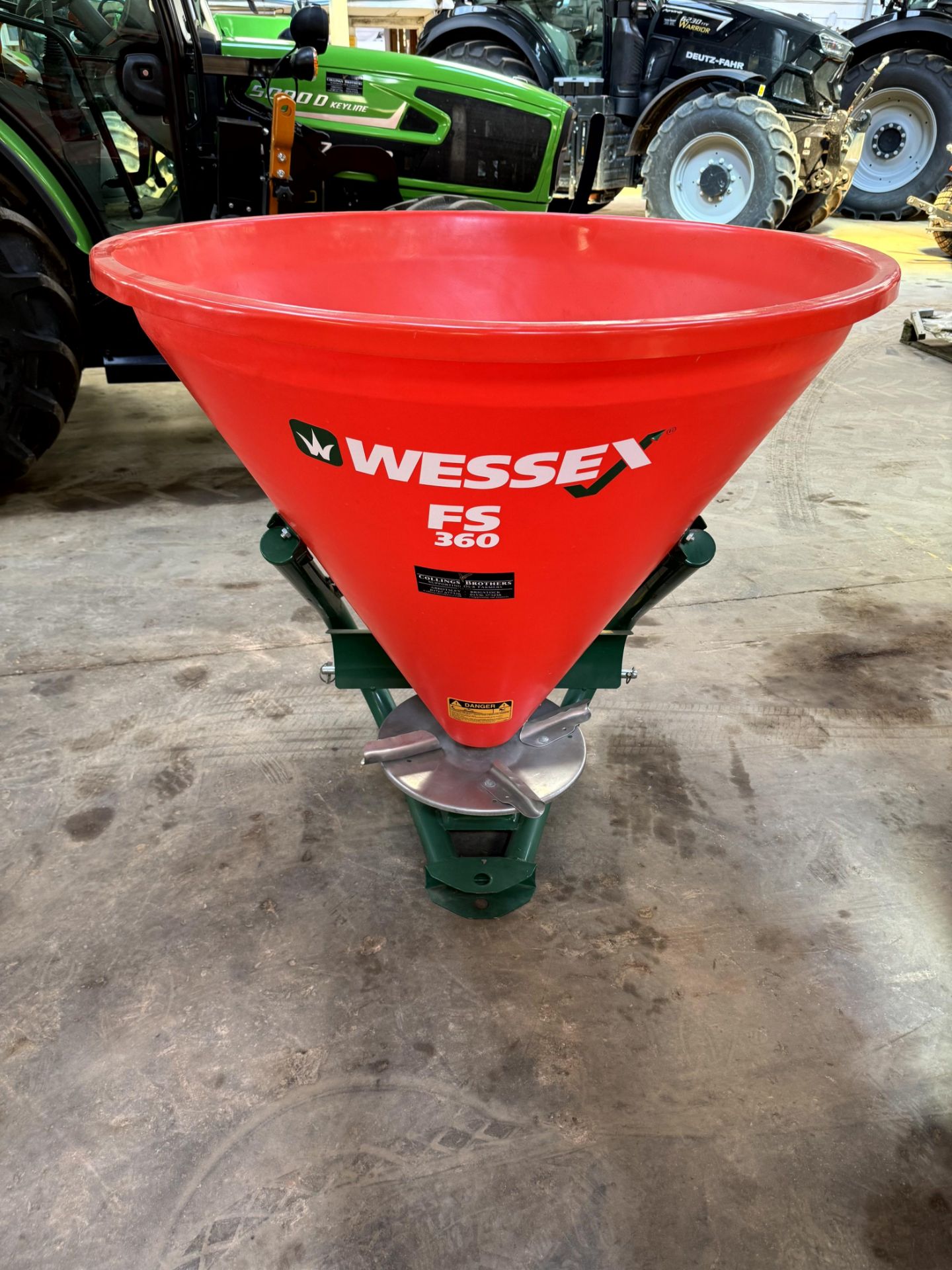 1: Wessex FS360, Fertiliser Spreader, Serial Number: 0434077