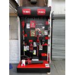 Contents of Display Unit to Include: 1: Toro Strimmer, 51835T 1: Toro Blower, 51825T 1: Toro Chainsa