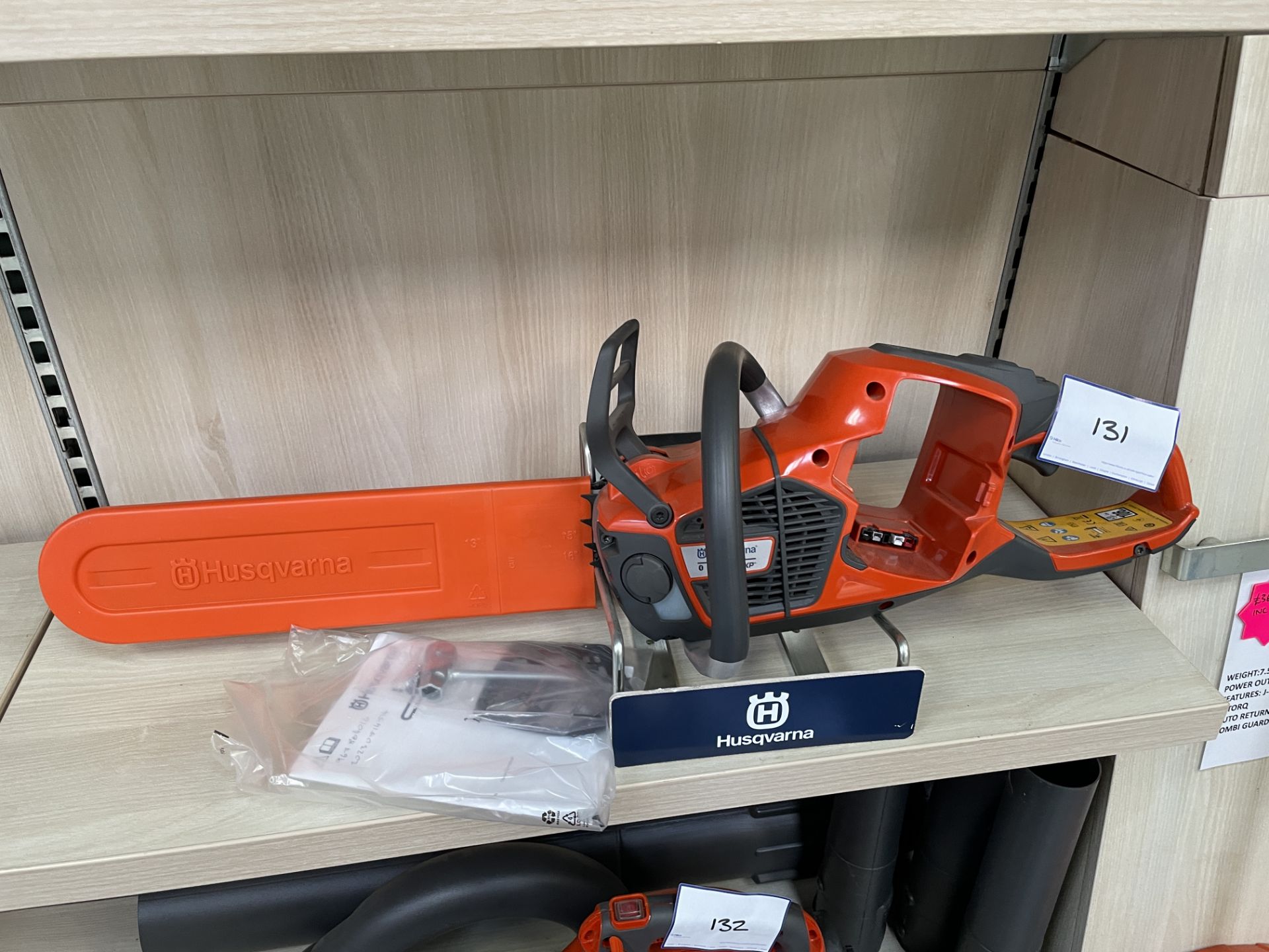 1: Husqvarna 540iXP, Chainsaw. No Battery. Serial Number: 20230514514. Year of Manufacture: 2023