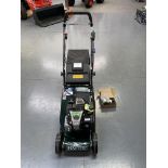 1: Hayter Harrier 41 E/S-376B, Batter Powered Self Propelled Lawn Mower with Battery & Charger. Ser