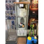 Glass Display Unit & Contents to Include a Display Head, 30: Husqvarna Chain Saw Key Rings, 2: Kramp
