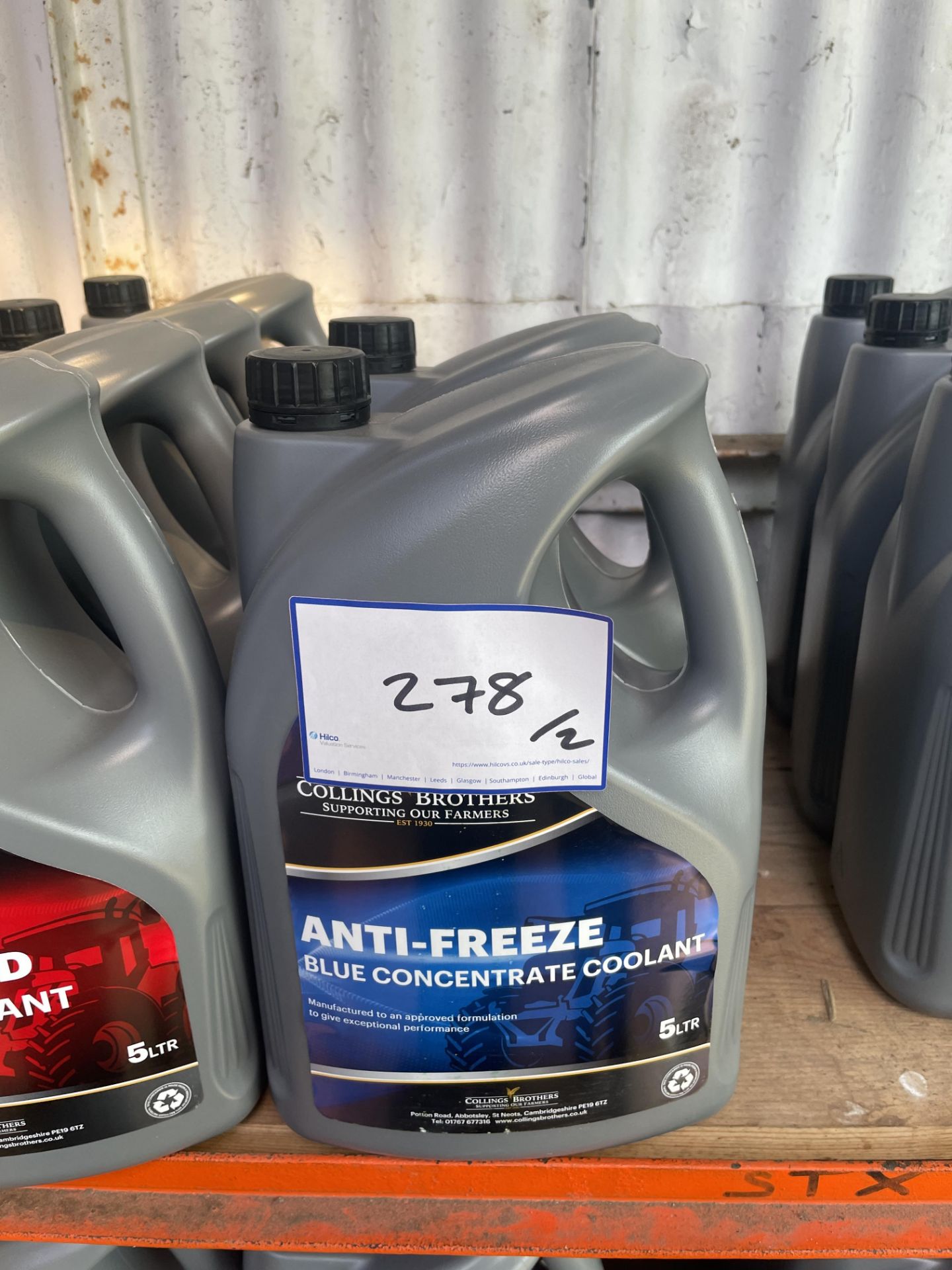 2: 5L Collings Brothers Antifreeze As Lotted