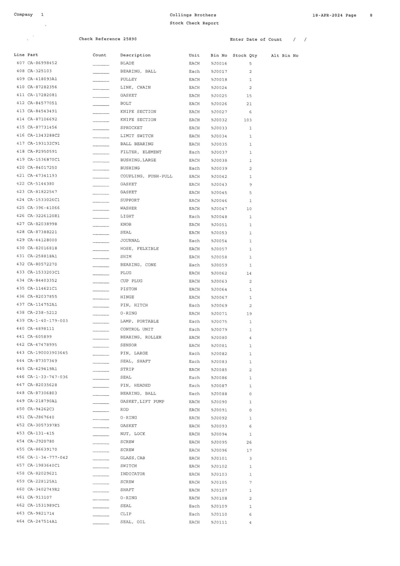 Contents of 7 Racks to Include a Large Quantity of Case Small Parts, Bearings, Spacers, Snap Rings, - Image 10 of 11