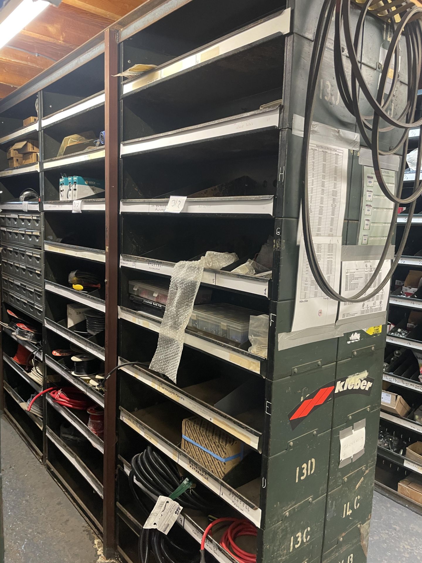 Contents of 3 Racks to Include Various Miscellaneous Electric Items As Lotted