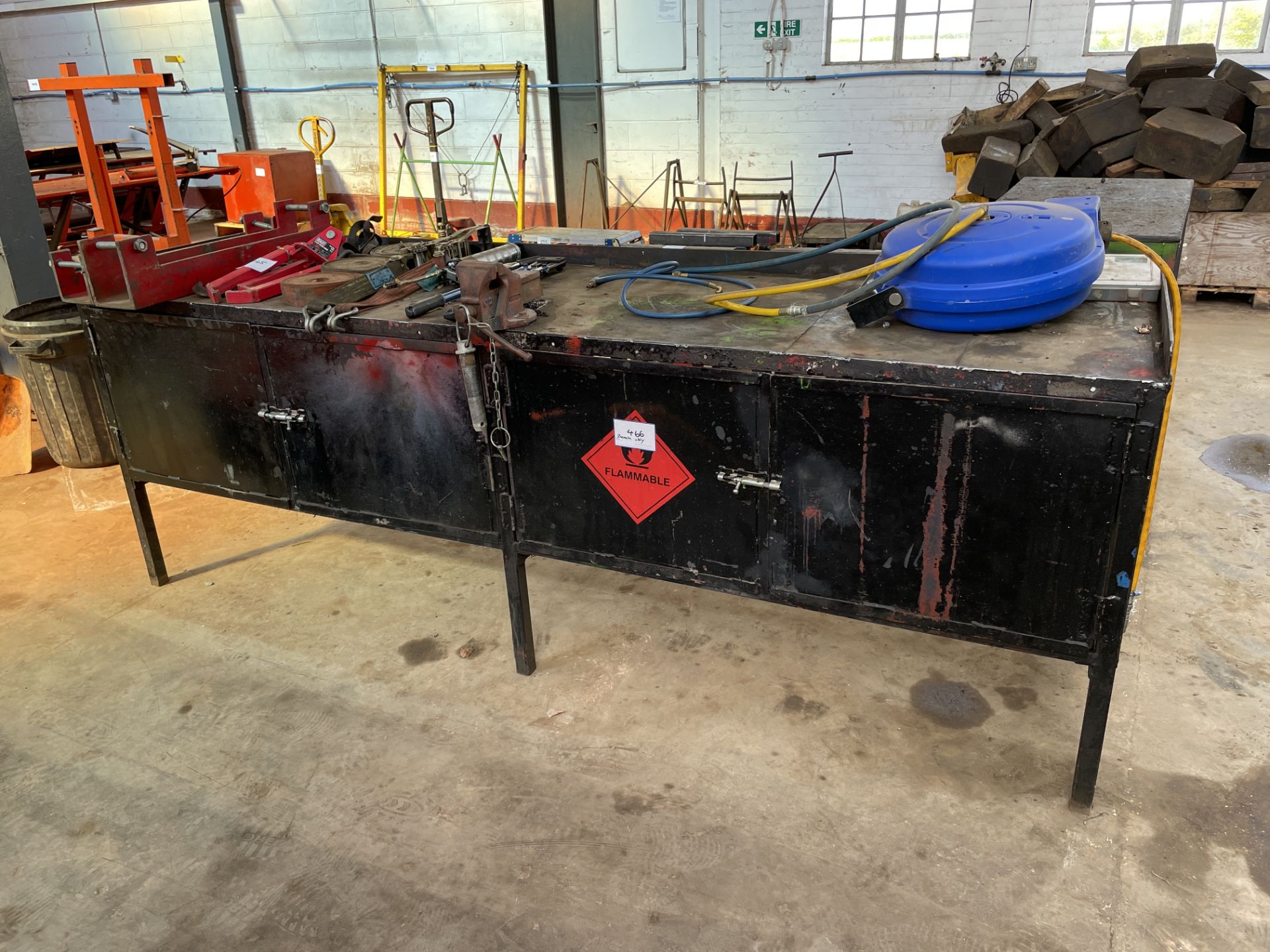 1: Steel Work Bench with Record No. 2 Vice