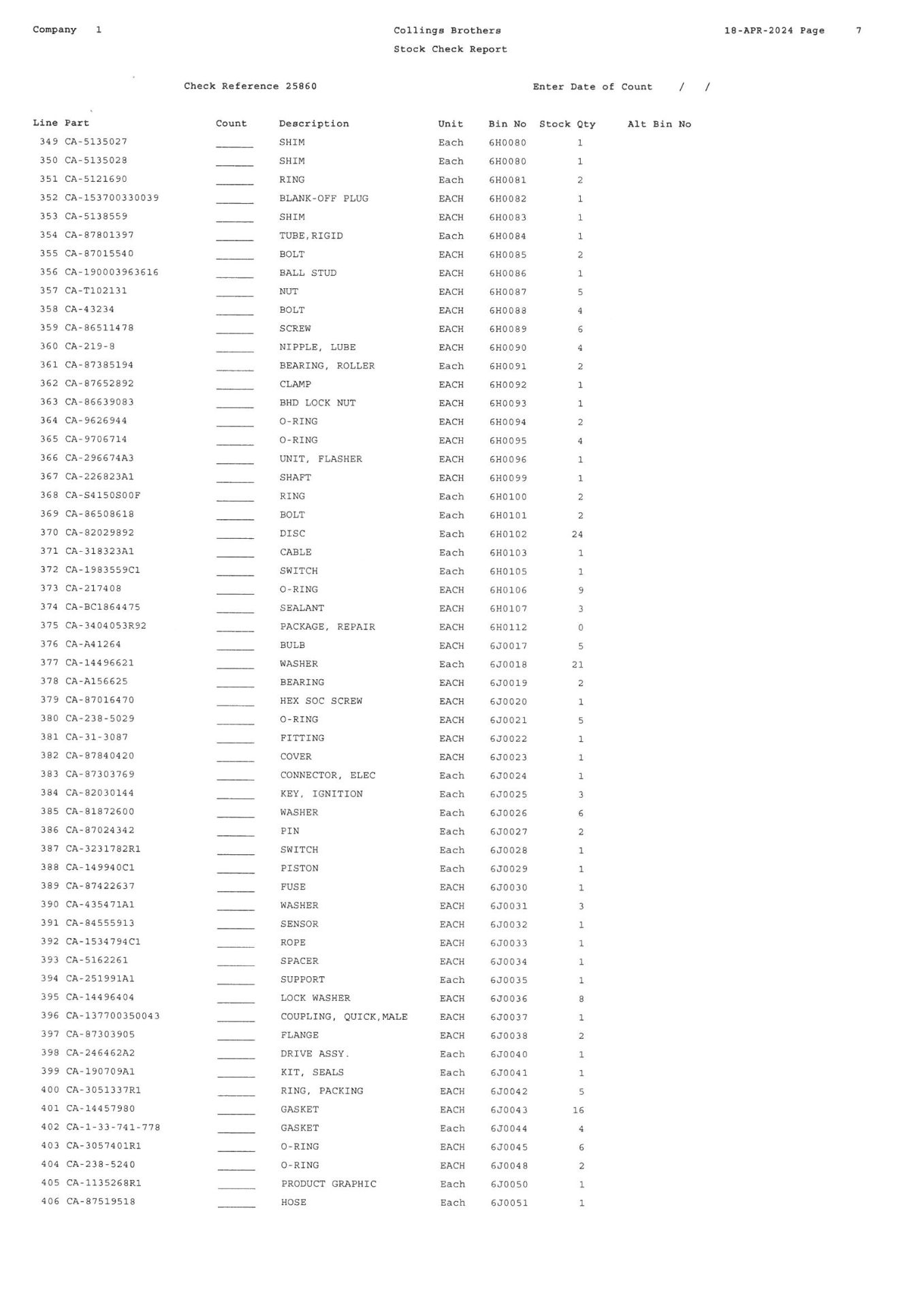 Contents of 6 Racks to Include a Large Quantity of Case Small Parts, Bearings, Spacers, Snap Rings, - Image 9 of 12