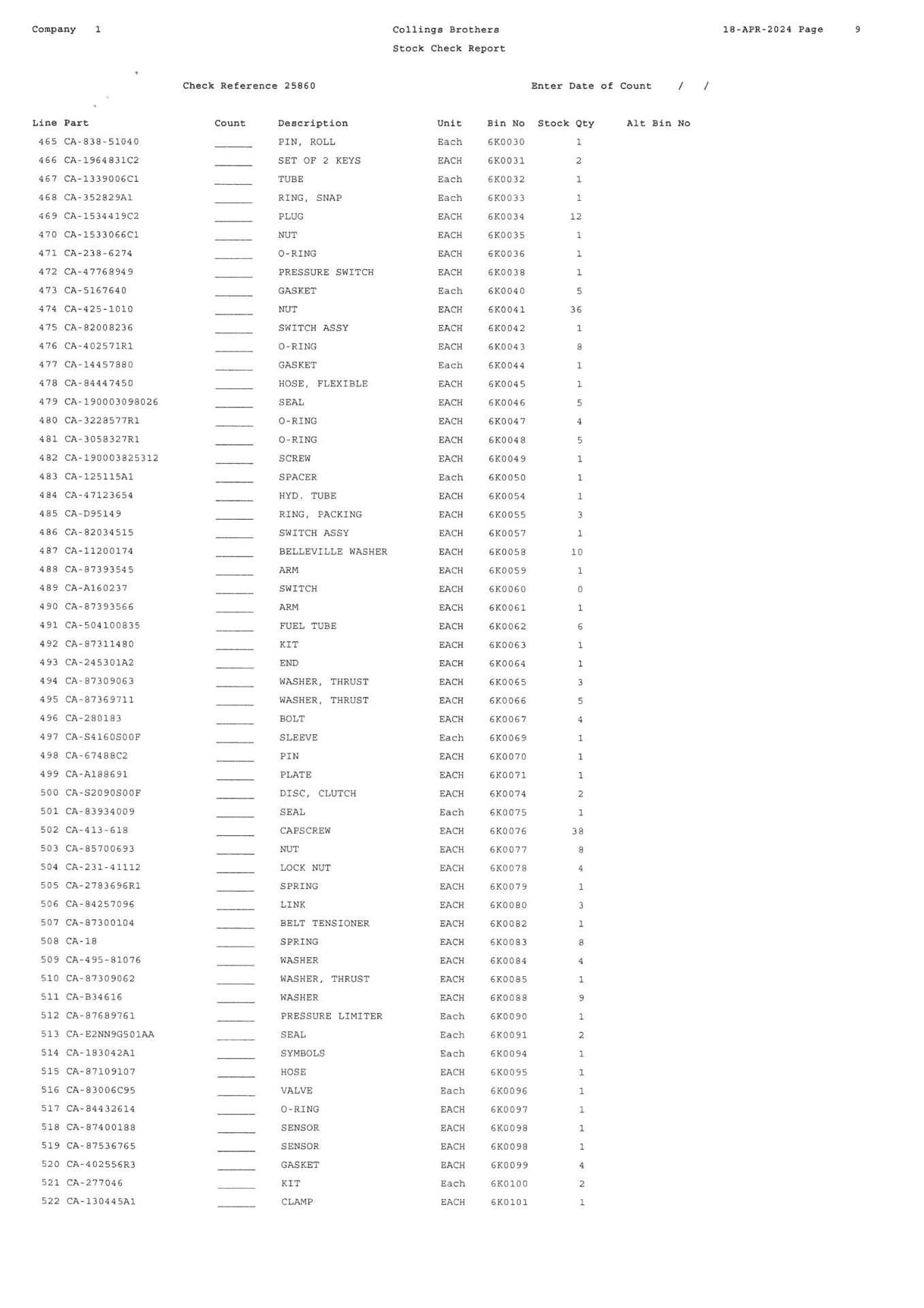 Contents of 6 Racks to Include a Large Quantity of Case Small Parts, Bearings, Spacers, Snap Rings, - Image 11 of 12