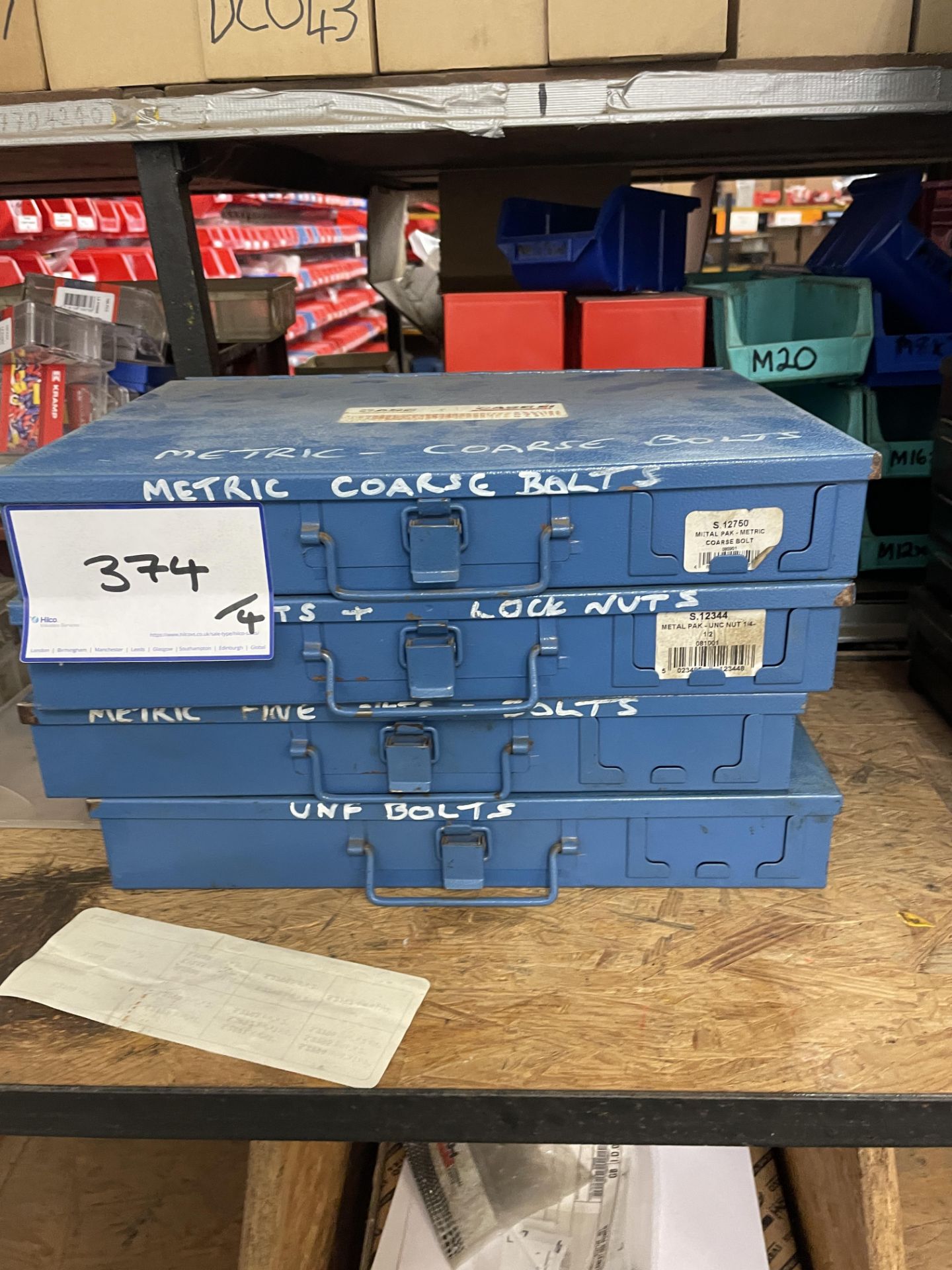 4: Boxes of Coarse Bolts, UNC Nuts & Bolts & Metric Nuts & Bolts As Lotted