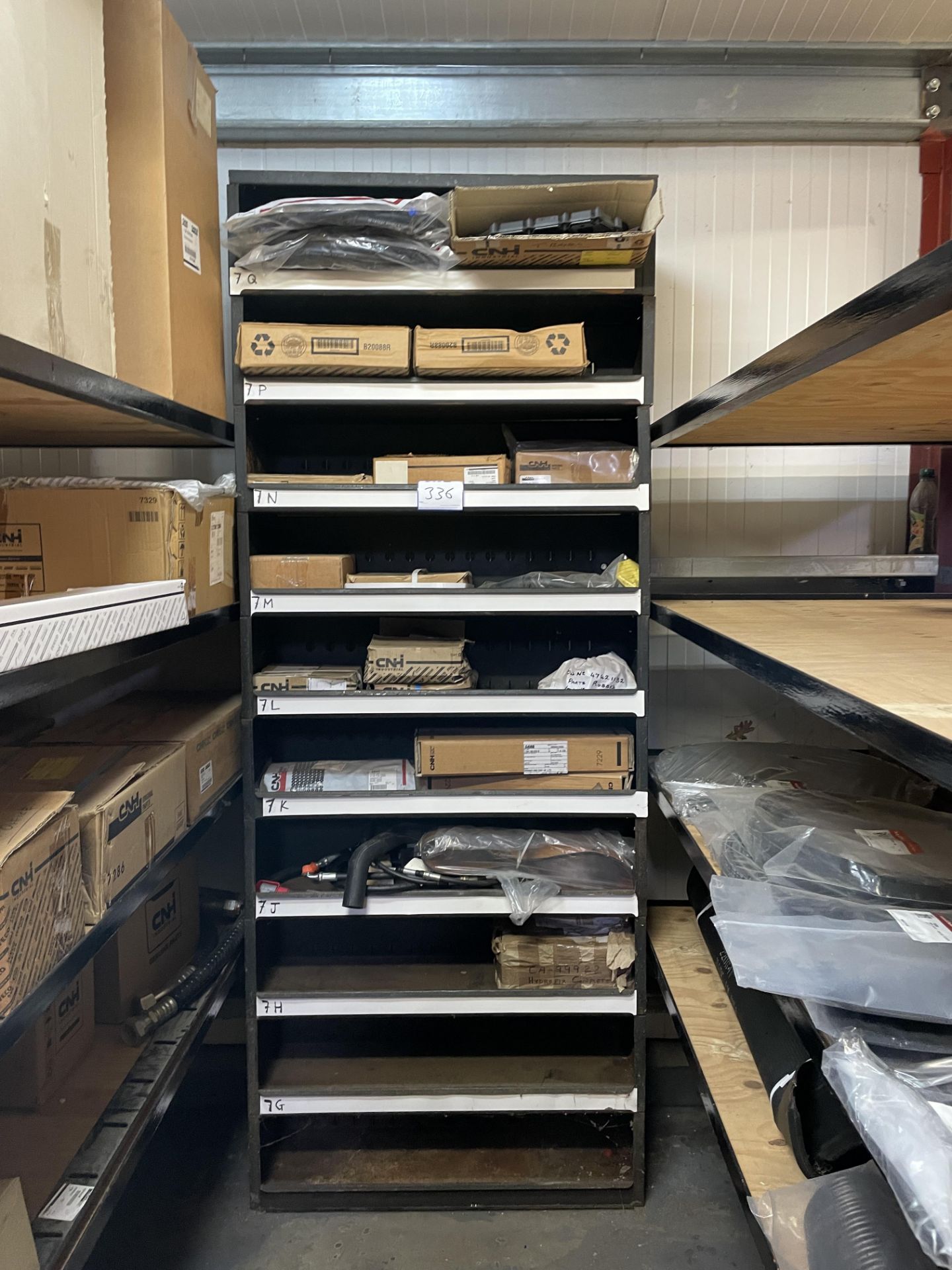 1: Rack & 2: Shelving Units of Various Case Large Parts, Filters As Lotted. (Please See Listing for