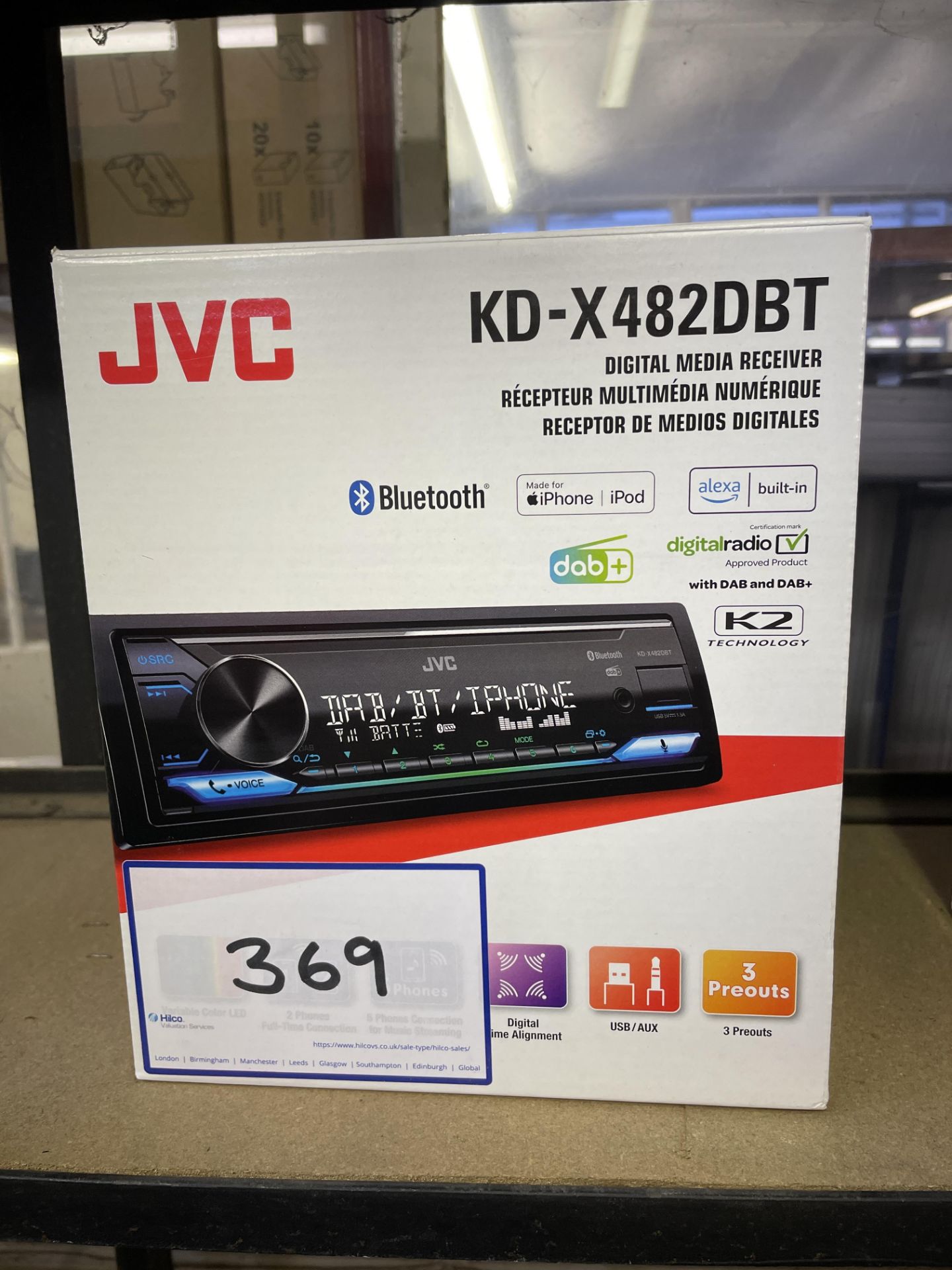 1: JVC KD-X482DBT Digital Media Receiver (Boxed)