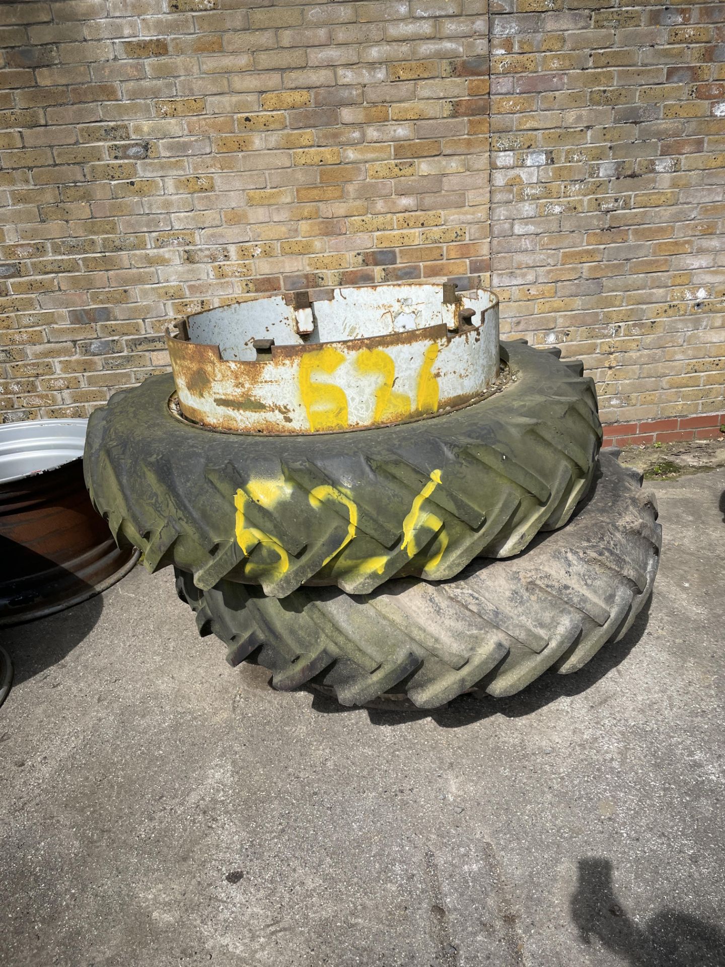 4: Various Tractor Wheels Fitted with Used Tyres As Lotted