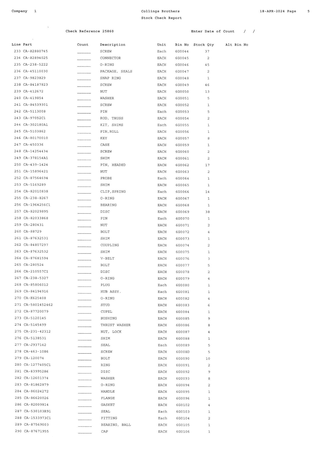 Contents of 6 Racks to Include a Large Quantity of Case Small Parts, Bearings, Spacers, Snap Rings, - Image 7 of 12