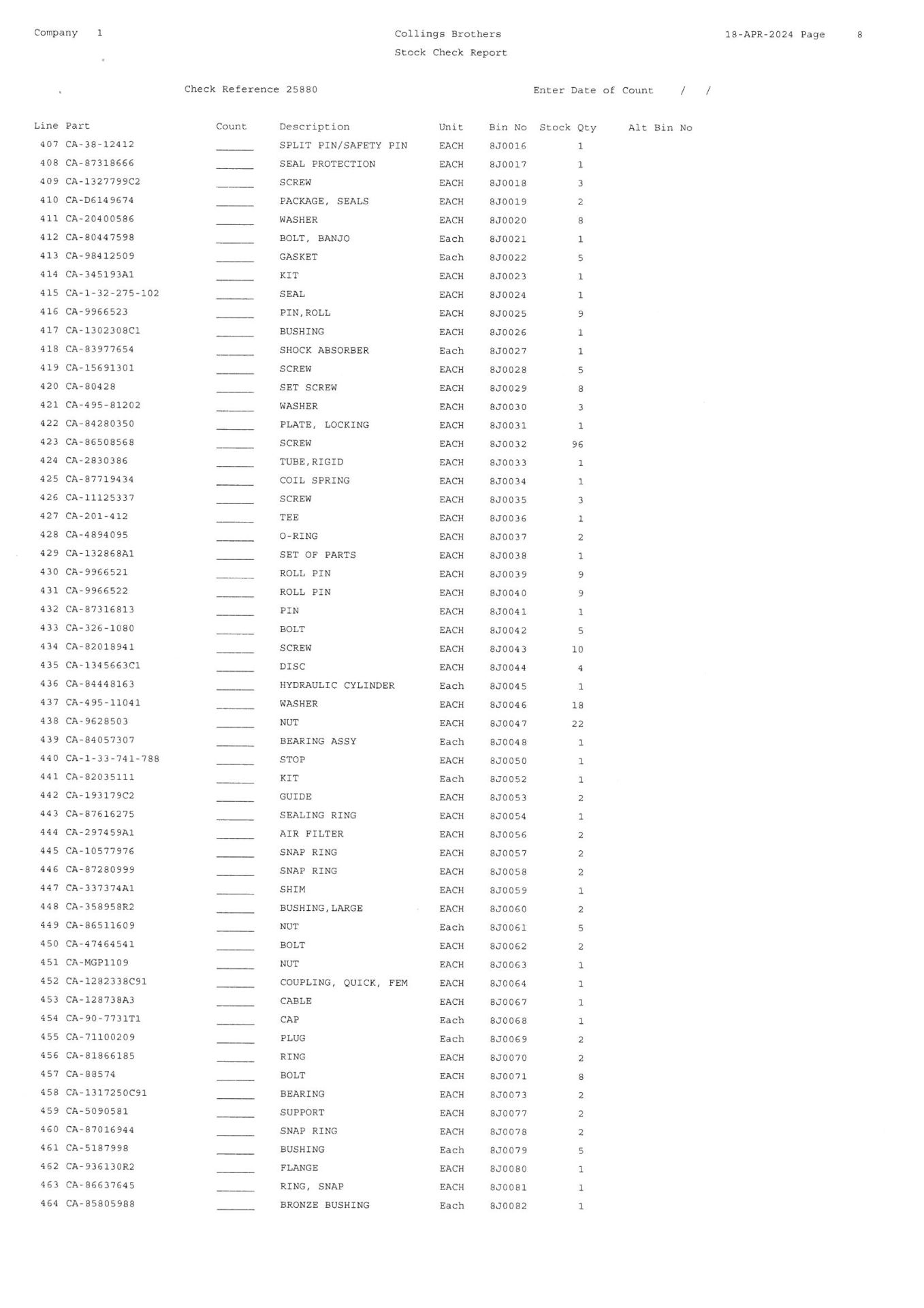 Contents of 7 Racks to Include a Large Quantity of Case Small Parts, Bearings, Spacers, Snap Rings, - Image 10 of 12