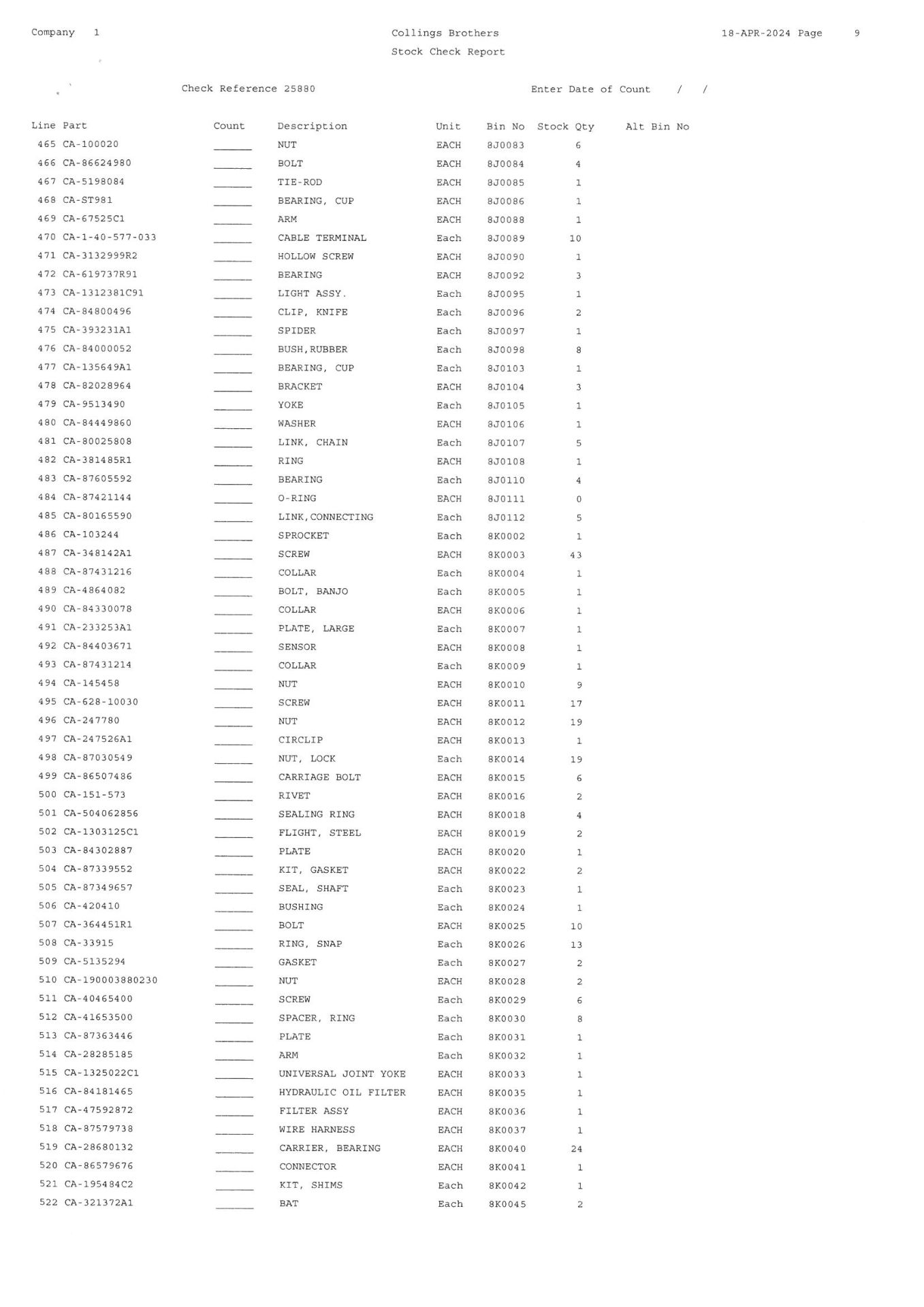 Contents of 7 Racks to Include a Large Quantity of Case Small Parts, Bearings, Spacers, Snap Rings, - Image 11 of 12