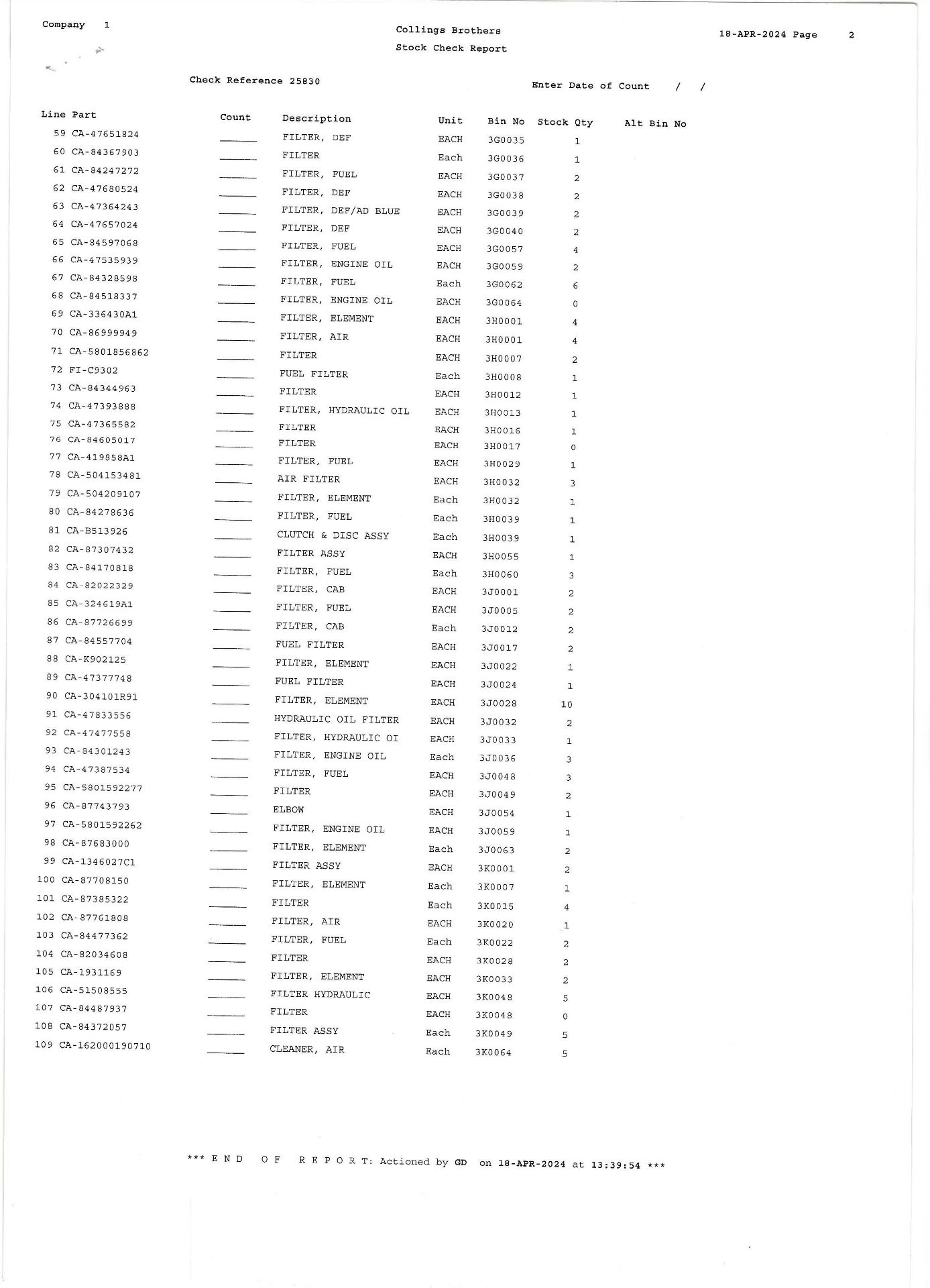 Contents of 4 Racks to Include a Large Quantity of Air, Oil, Hydraulic, Cab Filters As Lotted(Please - Image 4 of 4