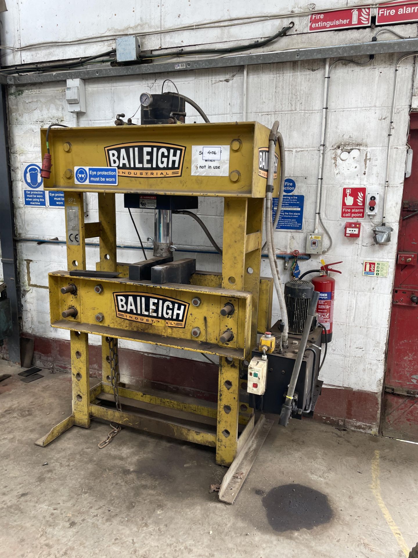 1: Baileigh Type 100 Hydraulic Press, 100 Tonne, Model M/H MC 2V, Date of Manufacture 2008. Serial N