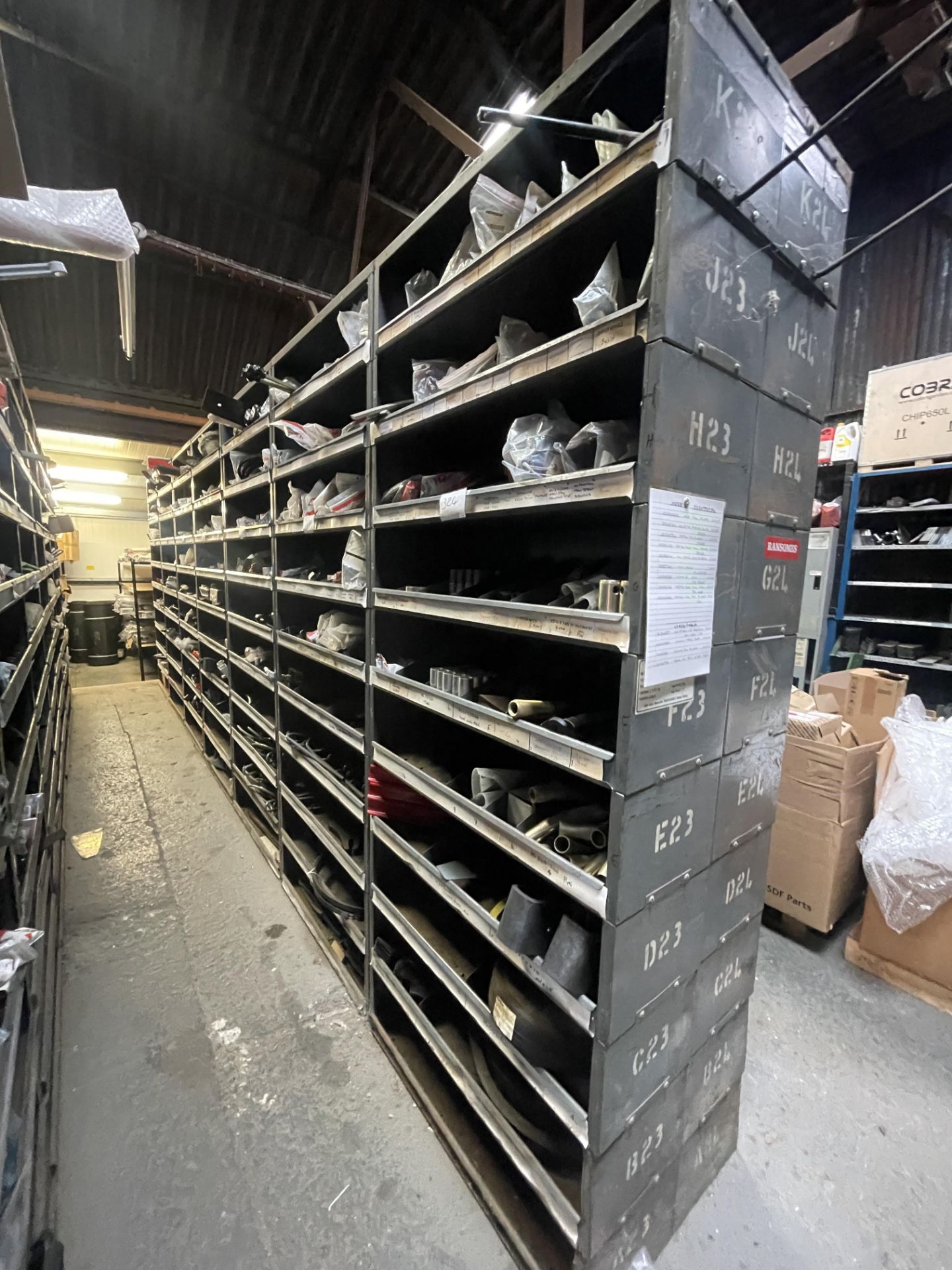 14 Racks of Kuhn & Dowesdwell Parts As Lotted. (Please See Listing for Contents of Lot 324 in Photo - Image 2 of 18
