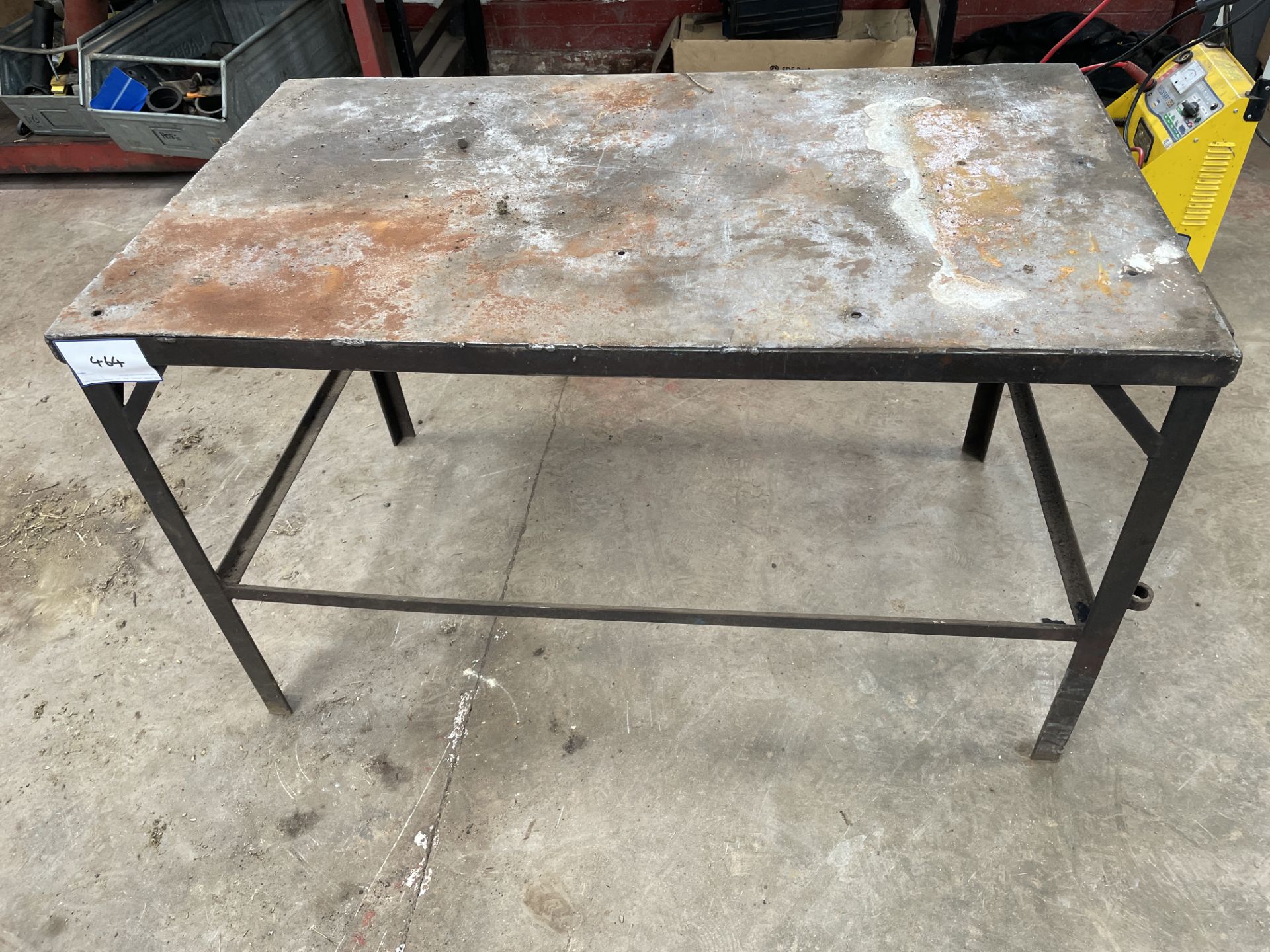 1: Purpose Built Steel Work Bench 123cm (L) x 0.72cm (W) x 0.75cm (H)