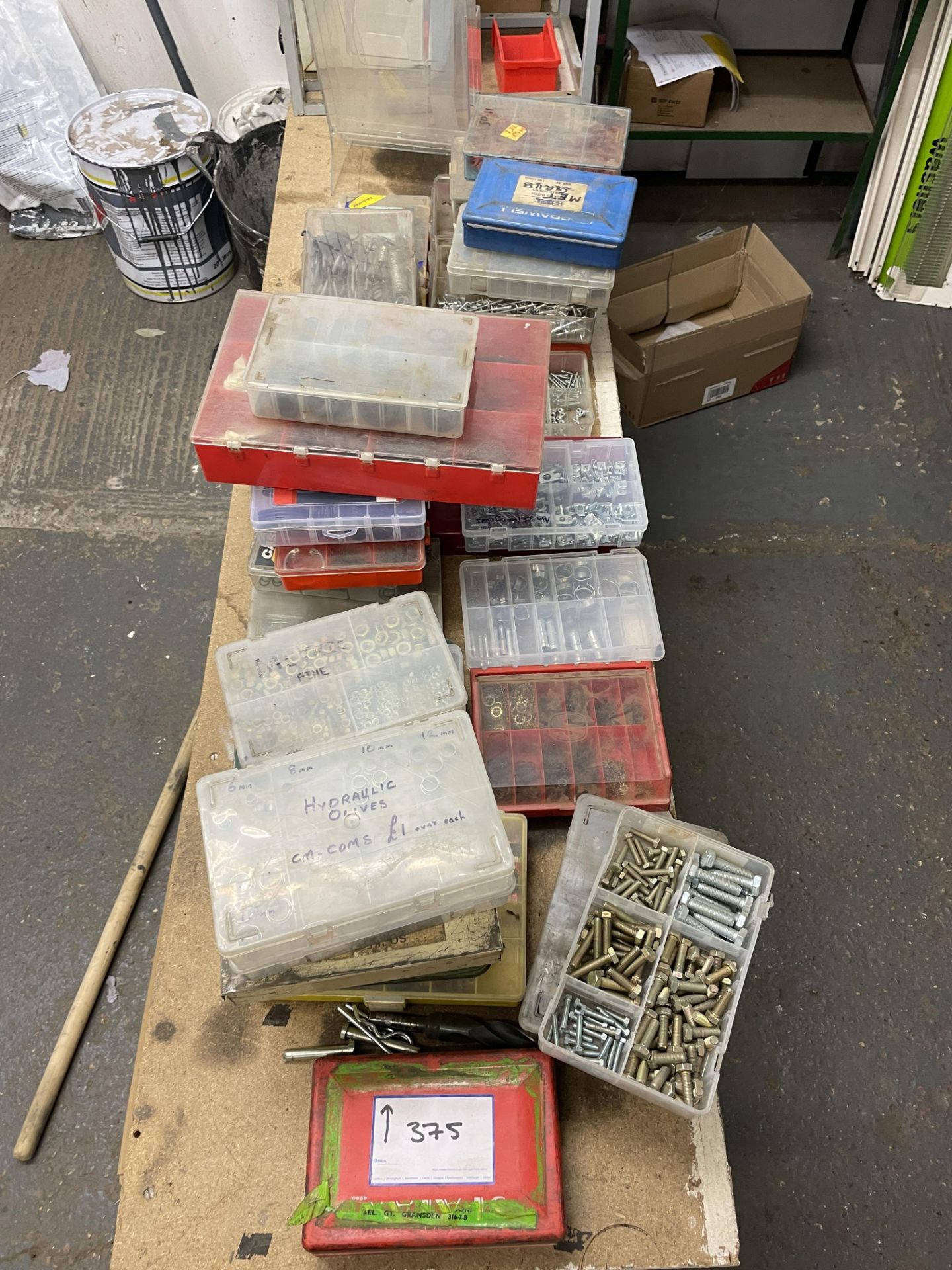 Approx 30: Boxes of Grubs, Nuts & Bolts, Chimney Nuts, Springs, O Rings, Copper Washers, Split Pins