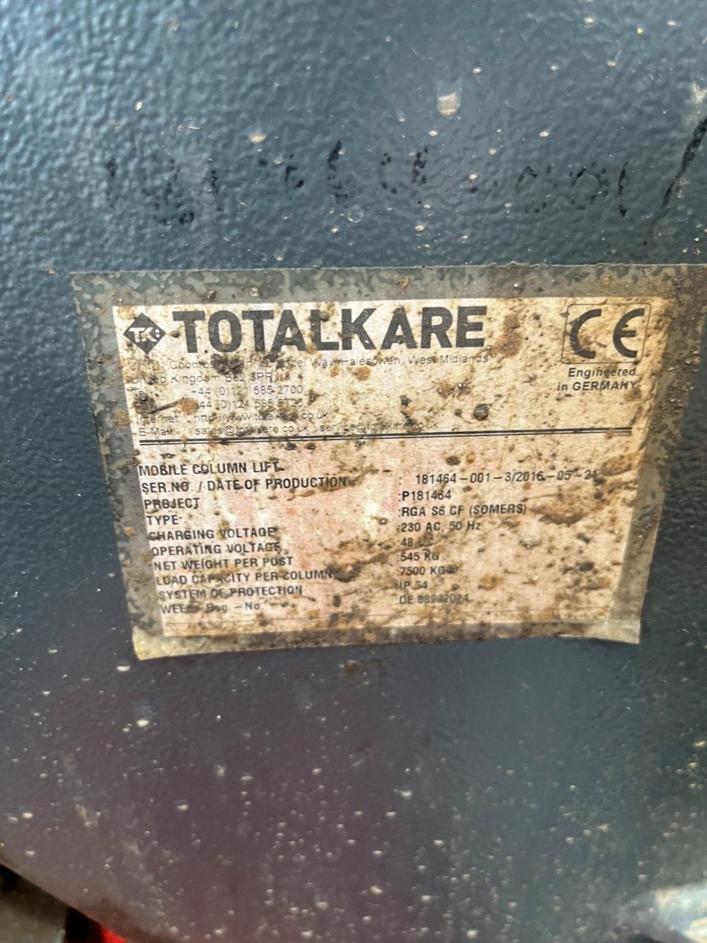 Set of 4 Totalkare Electric Column Lifts - Image 9 of 9