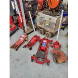 4 x Assorted Trolley Jacks