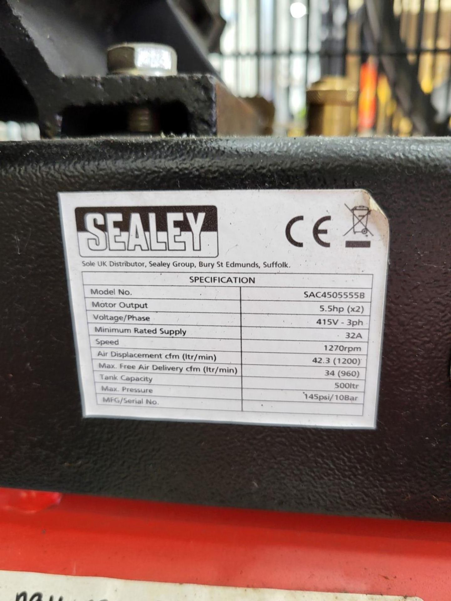 Sealey Receiver Mounted Air Compressor - Bild 3 aus 3