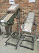 (2) Approx 1.5m Kemco Inclined Conveyors. Serial Nos: 1078/1W/5 & 1078/1W/3