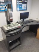 Starrett AV-300 CMM (Not Calibrated) on Bench with Hewlett Packard Z230 Power Supply, Screen and Con