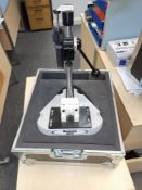 Mecmesin LCP/S Hand Lever Manual Test Stand, Serial Number: 12-1019-01 in Flight Case